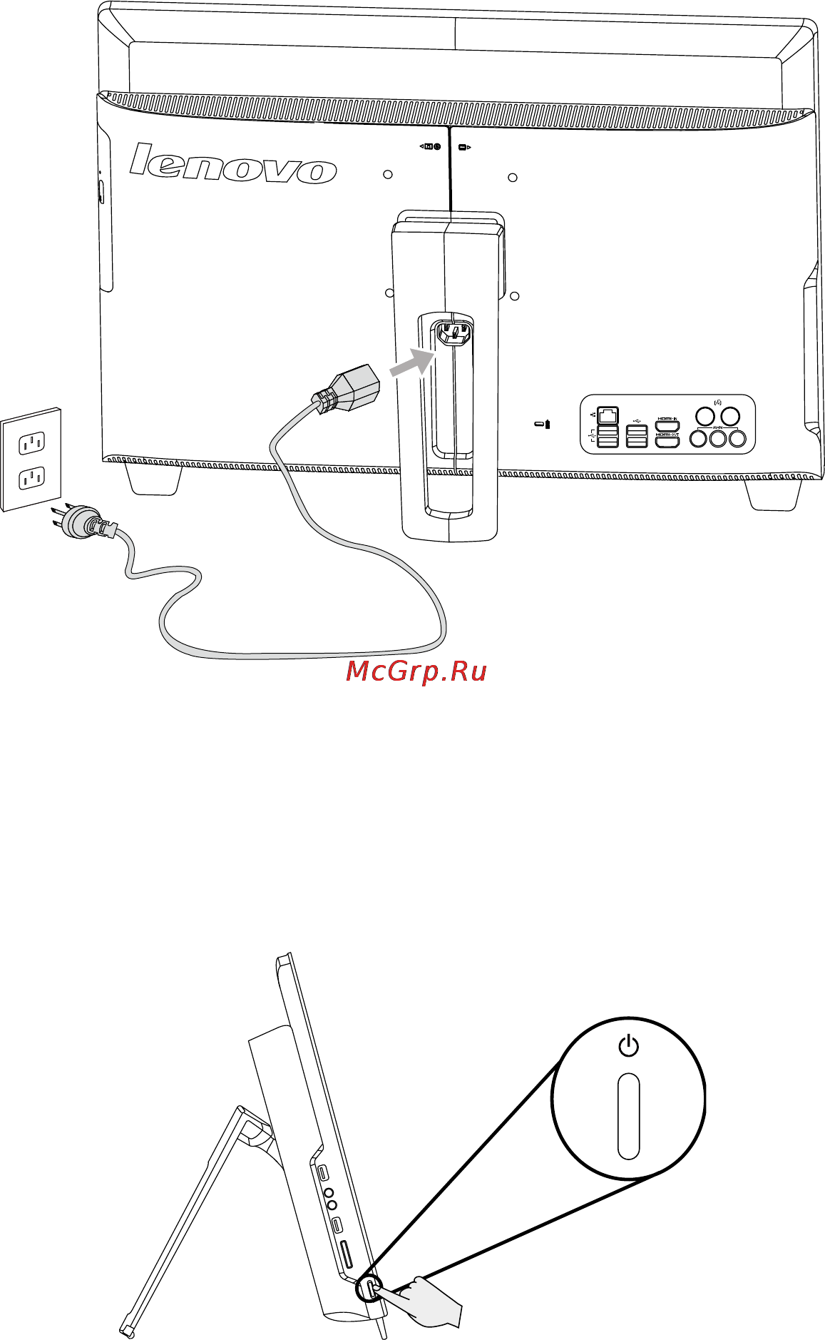 Lenovo IdeaCentre B540 (57315882) [13/73] Важная информация по использованию компьютера
