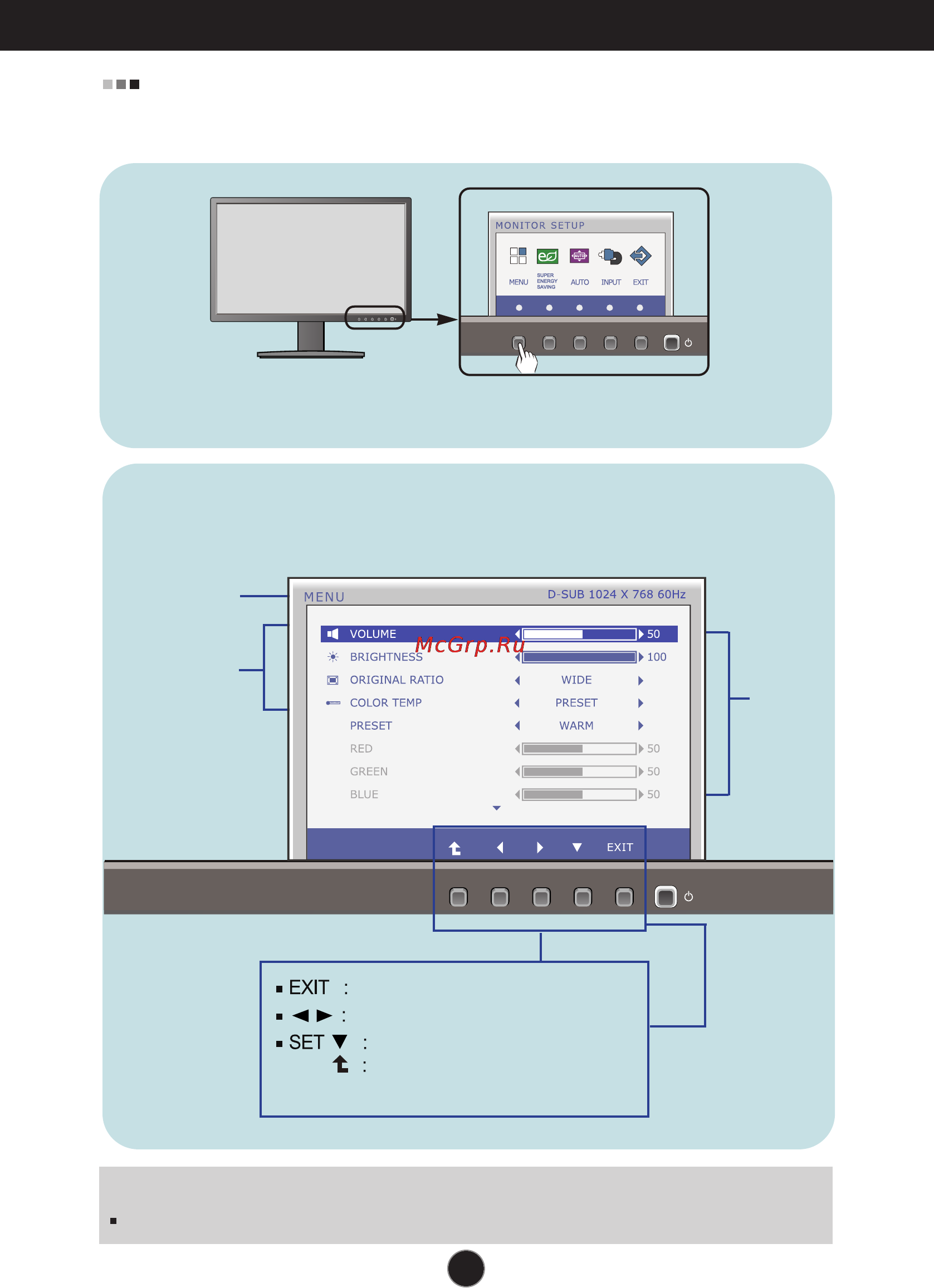 LG E2422PY [15/28] On screen display osd selection and adjustment