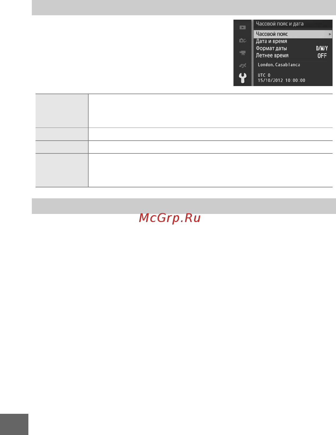 Nikon 1 S1 Kit 11-27.5 Kit White [180/230] Часовой пояс и дата