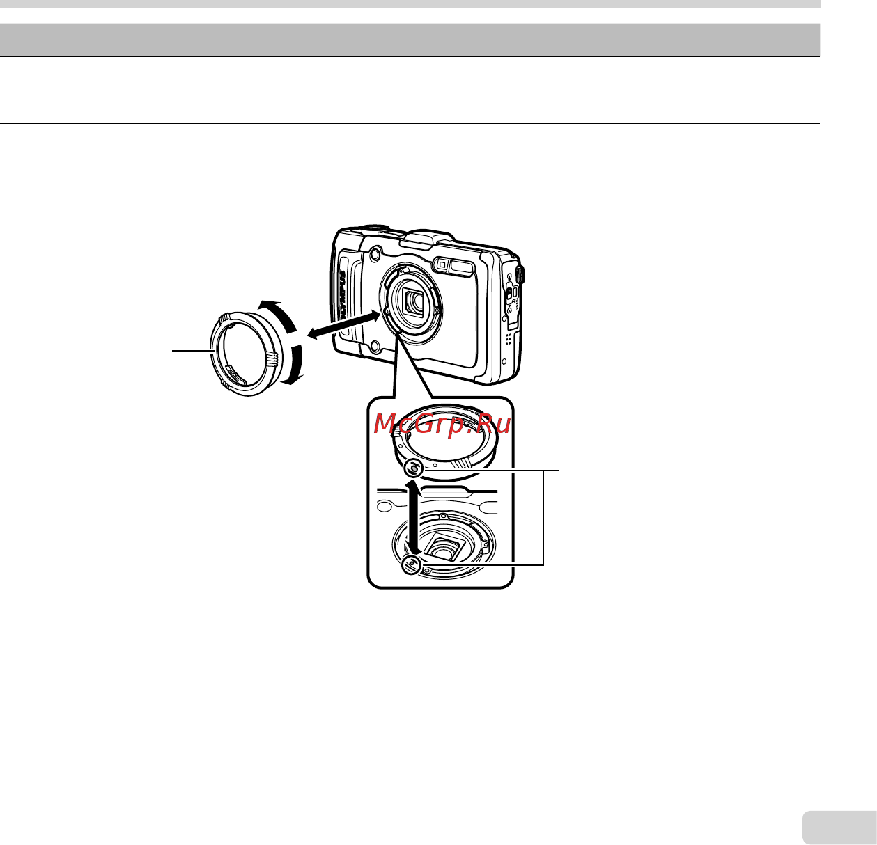 Olympus TG-2 Red [83/103] Использование конвертера приобретается отдельно