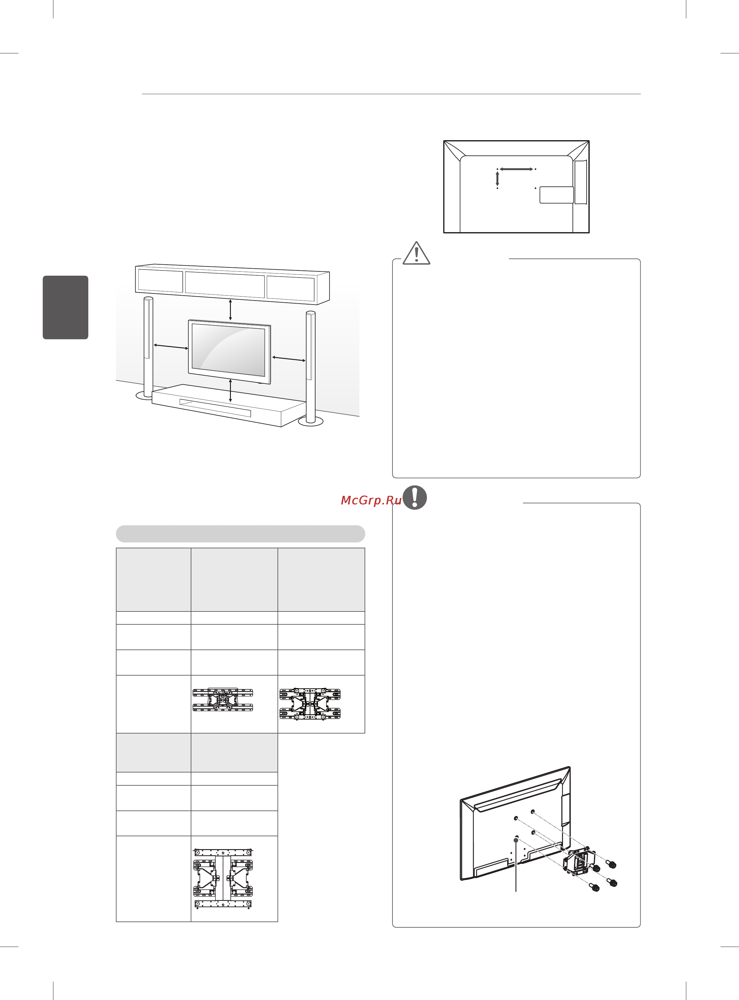 LG 32LM585T [74/144] Қабырғаға орнату