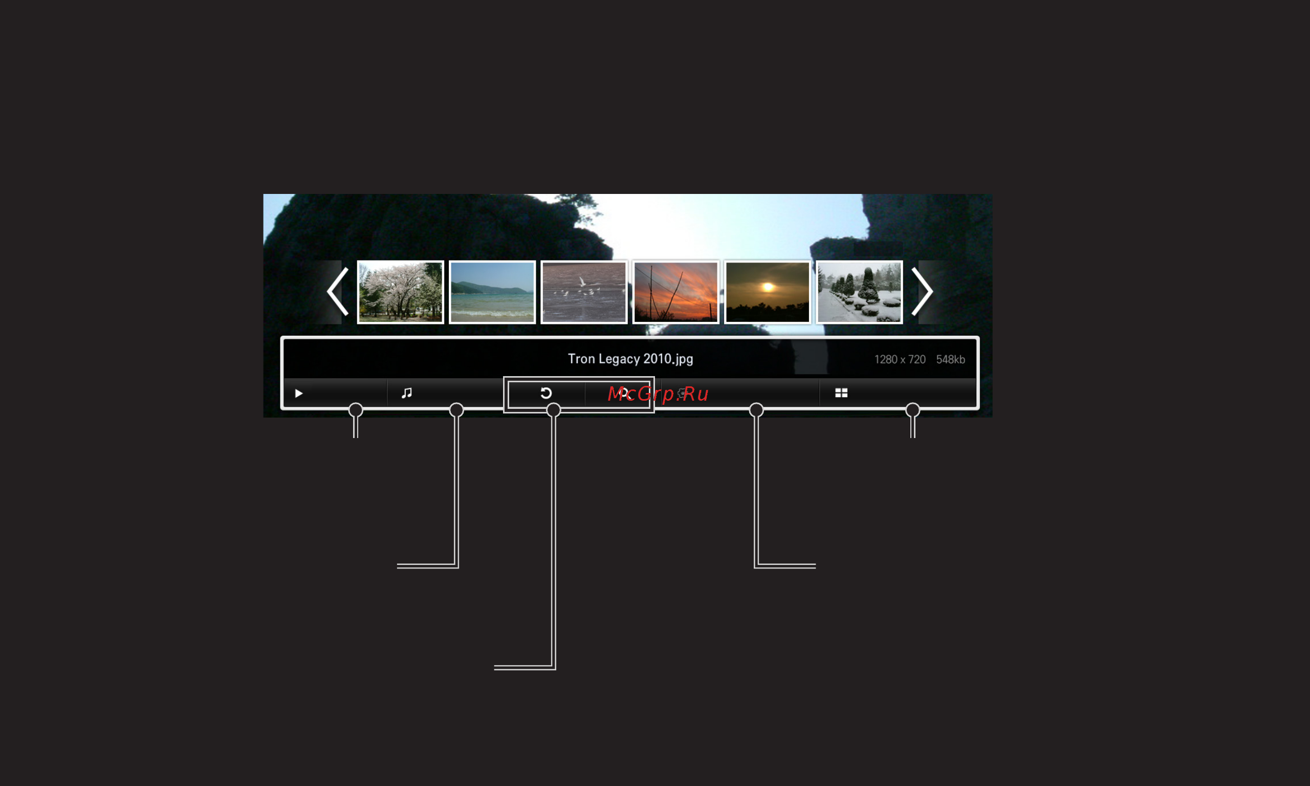LG 42LS570T [94/180] Управление просмотром фотографий