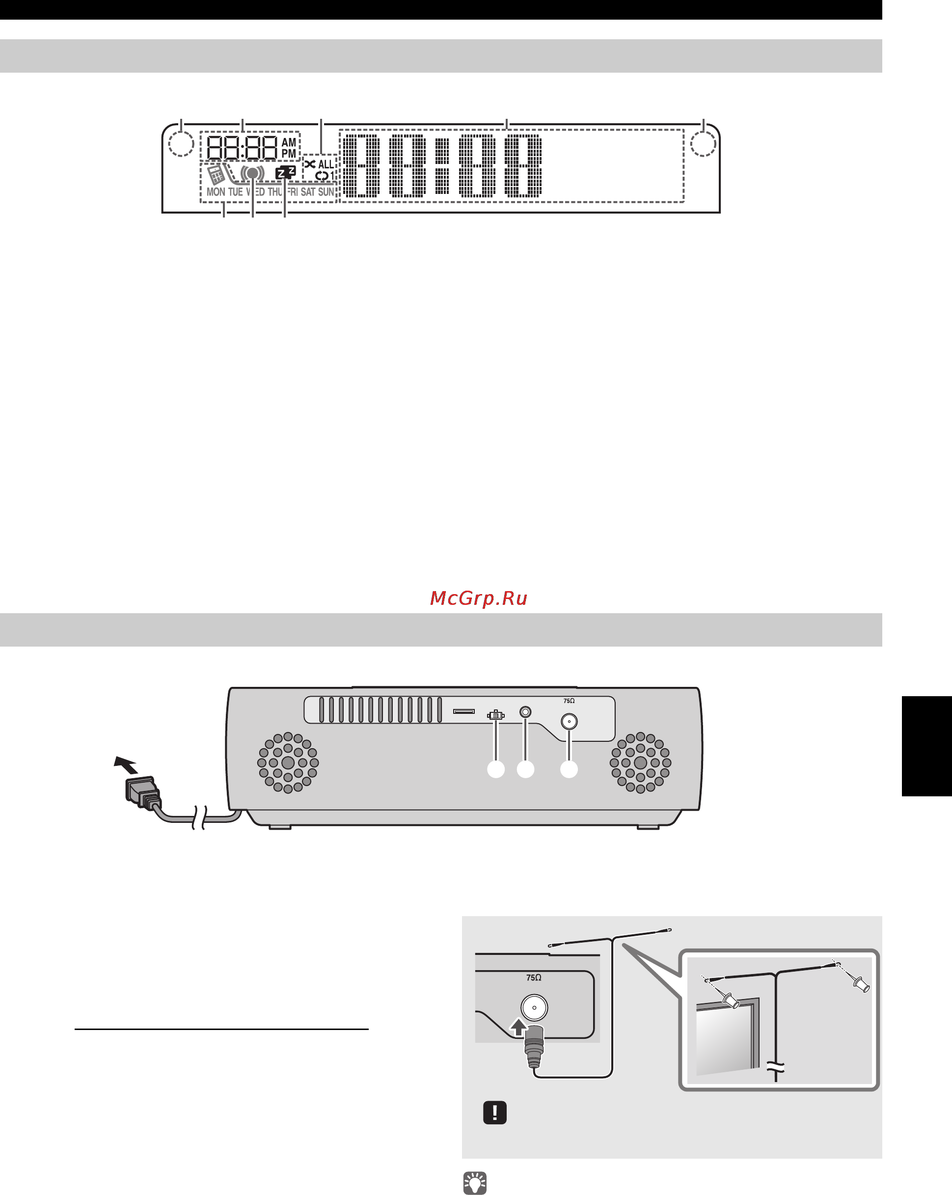 Yamaha TSX-132 White [105/168] Pantalla del panel frontal