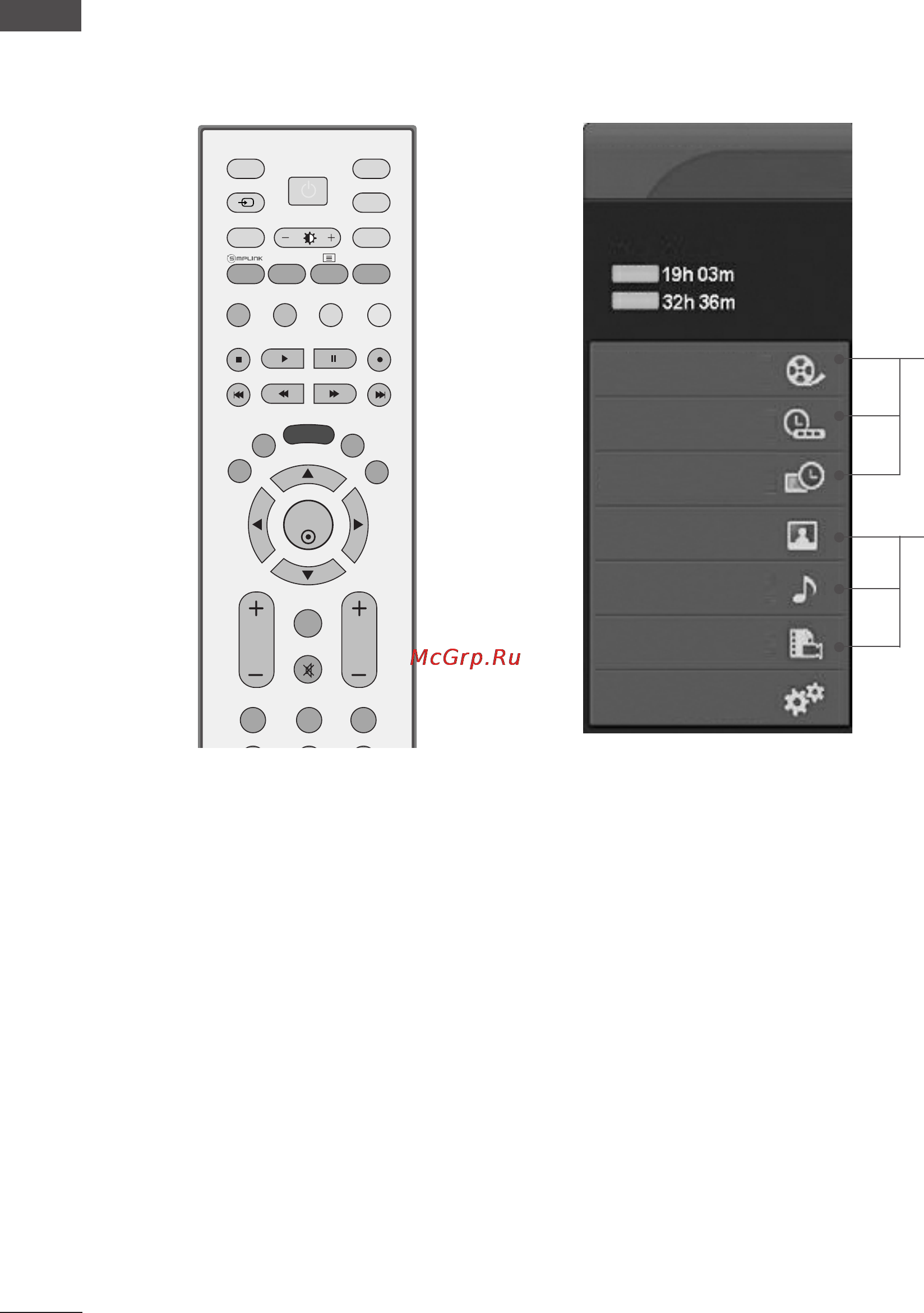 LG 42PT81 [6/122] Меню ноте исходное
