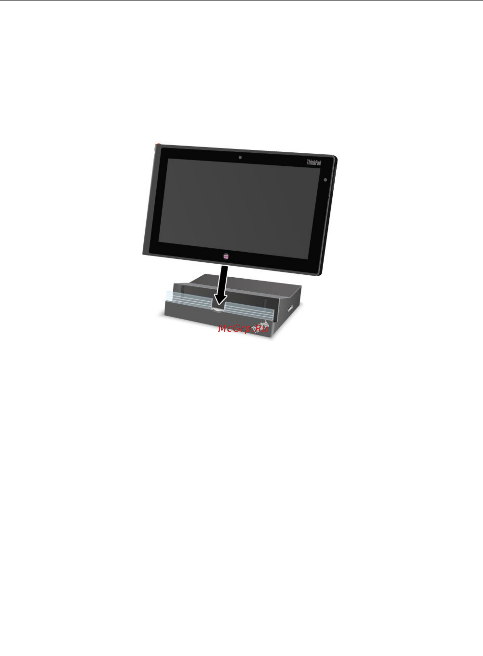 Lenovo ThinkPad Tablet 2 N3S4NRT [41/82] Использование док станции thinkpad tablet 2 dock