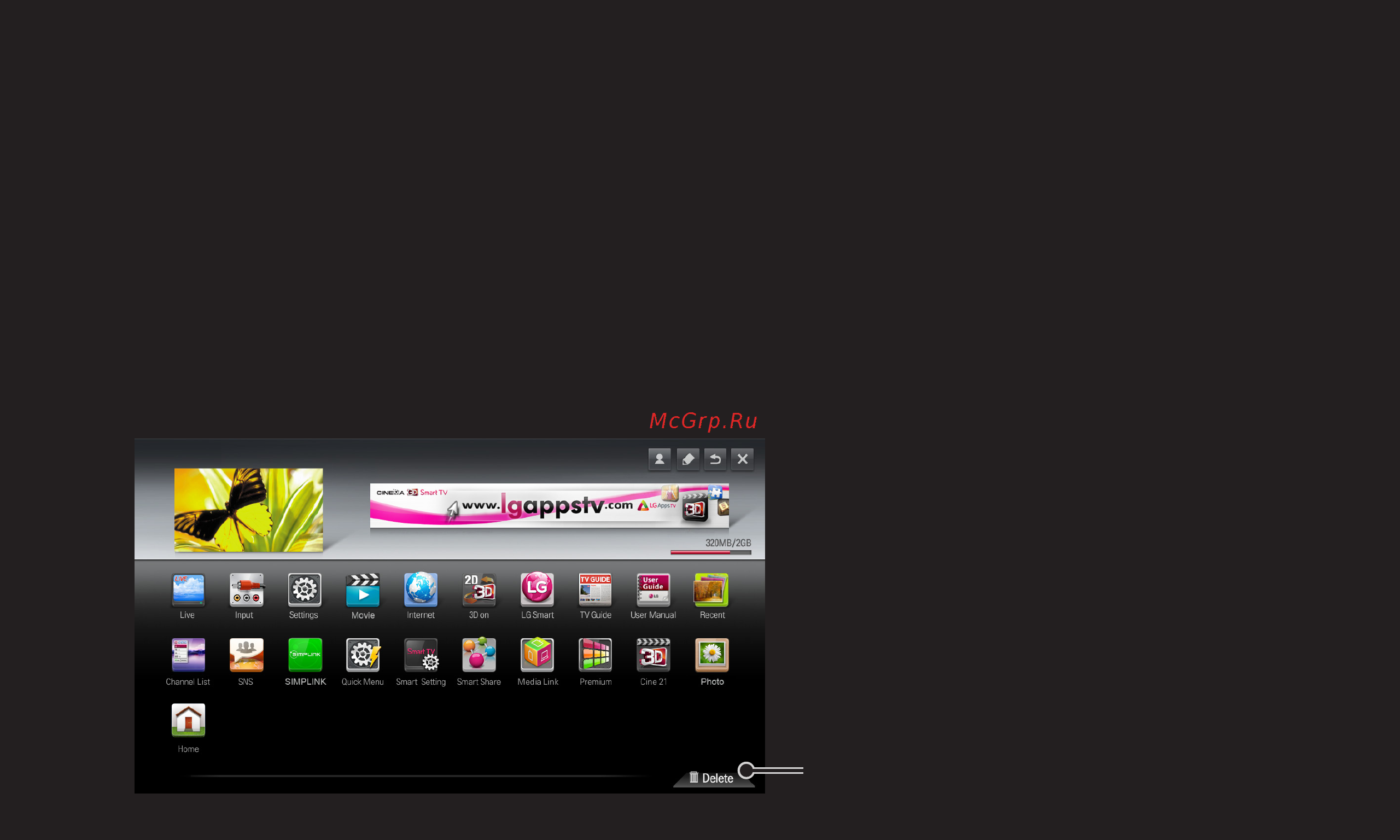 LG 50PM670S [92/200] Чтобы изменить элементы на экране мои приложения