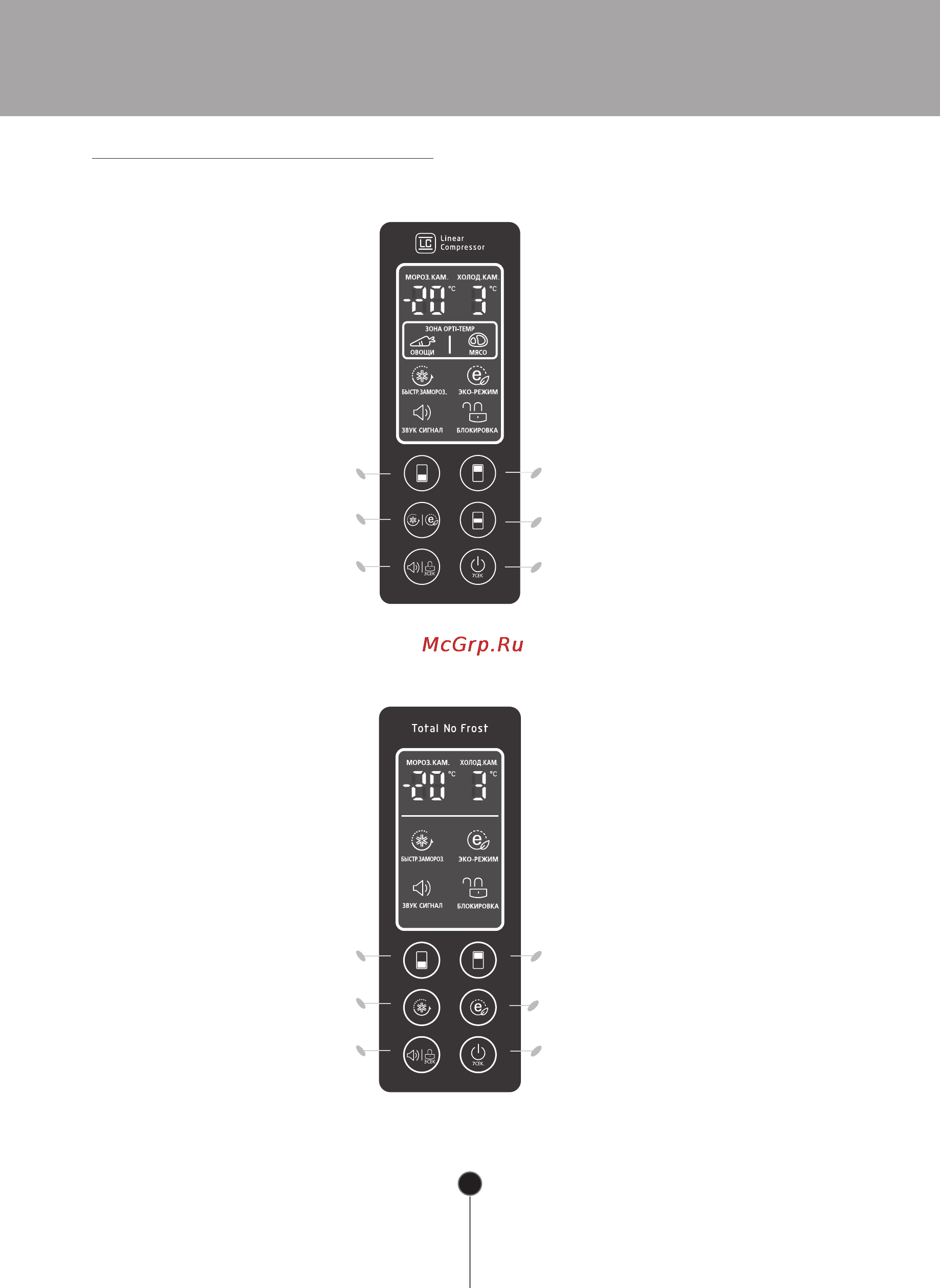 LG GA-M589ZEQA [15/32] Панель управления