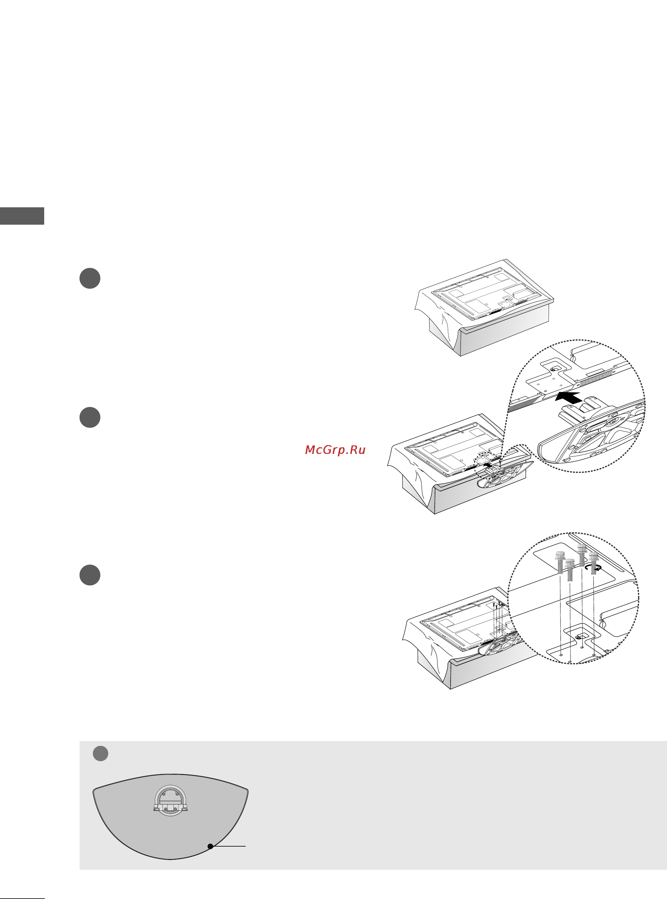 LG 42PQ30R [10/118] Stand installation