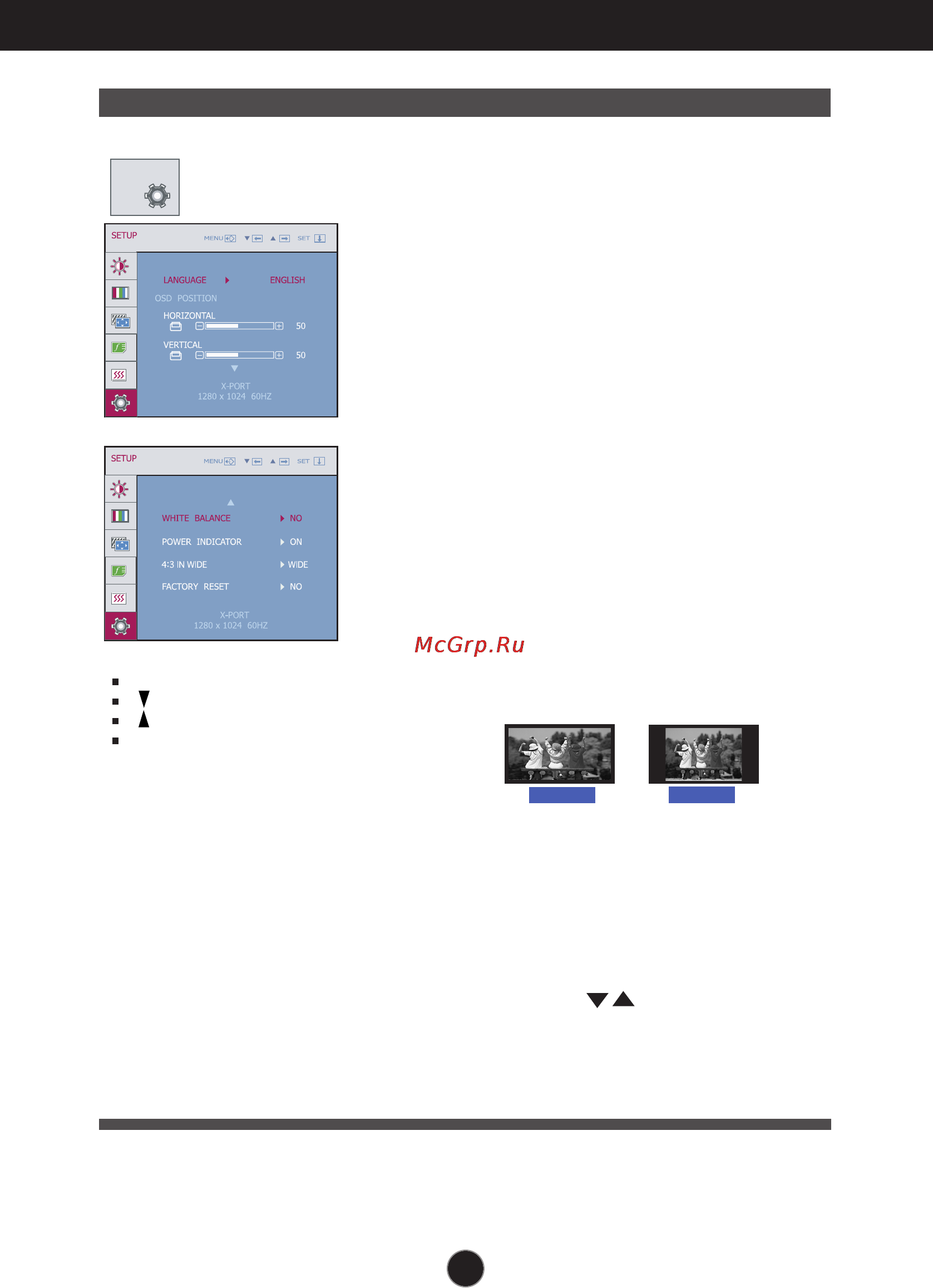 LG N1941W-PF [20/29] On screen display osd selection and adjustment