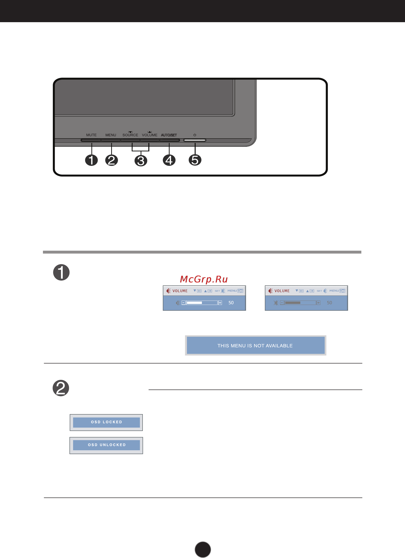 LG N194WA-BF [13/30] Control panel functions