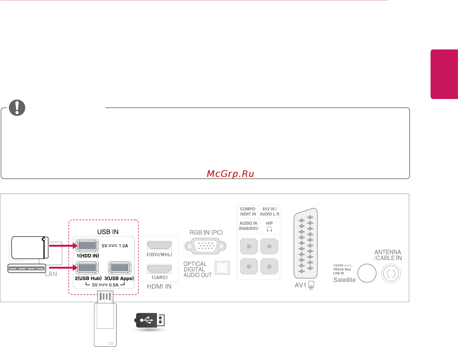 LG TM2792S-SR [25/48] Подключениенакопителяusb