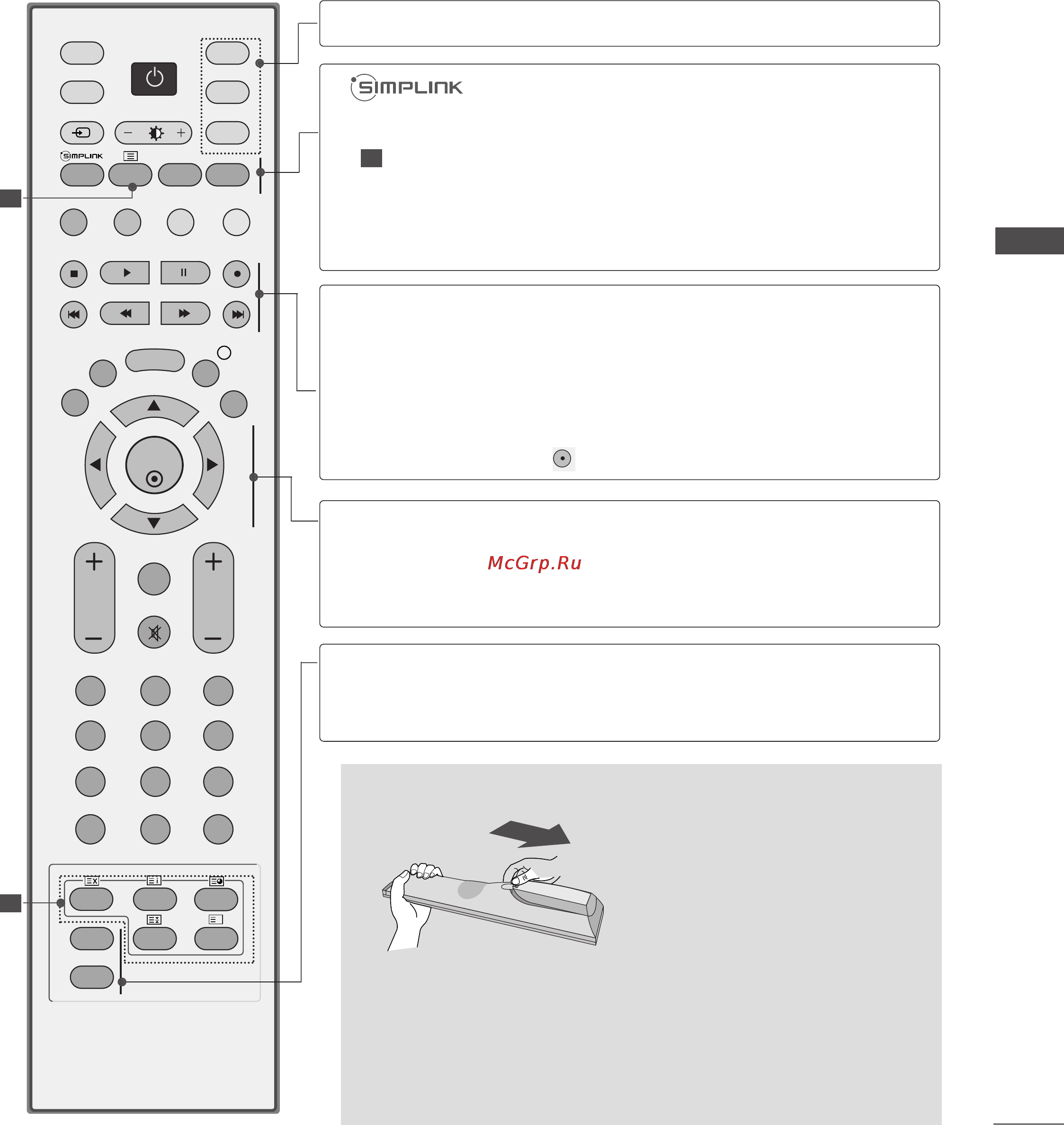 LG 42PC55 [43/120] Установка батарей