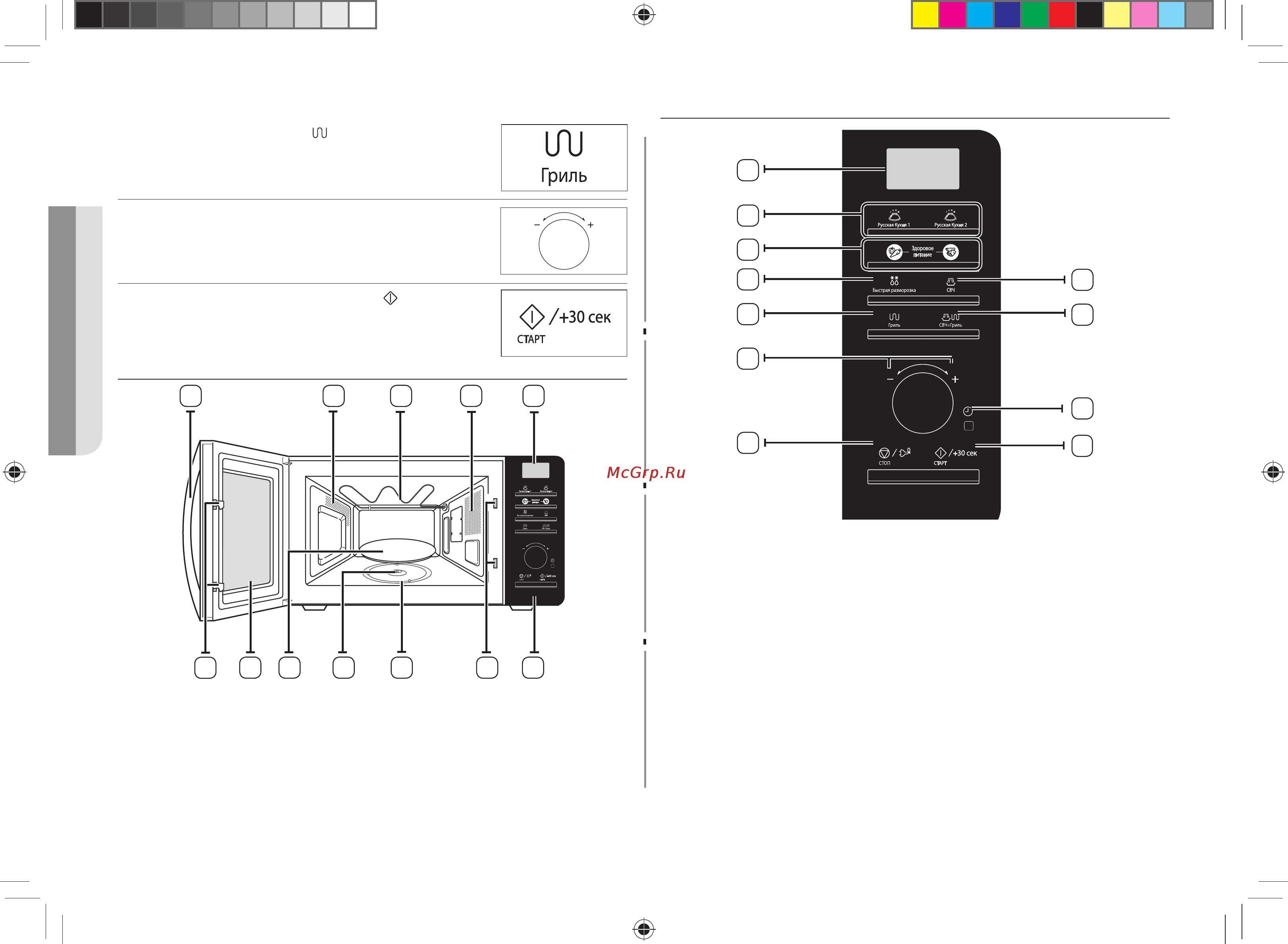 Samsung MG23F302TAS [12/40] Панель управления