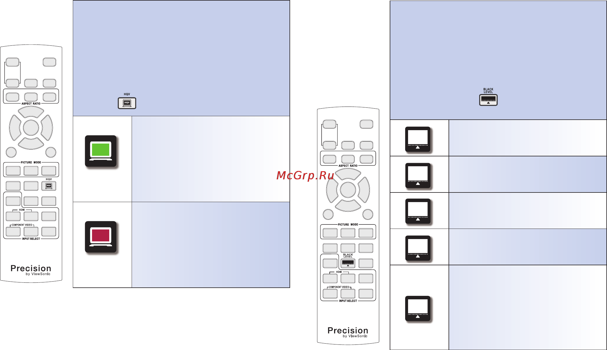Viewsonic PRECISION PRO8100 [20/60] Уровень черного