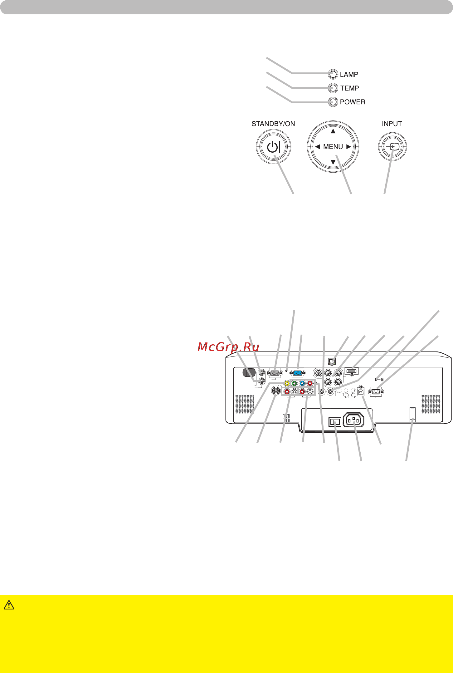 Viewsonic PJ1173 [11/125] Задняя панель