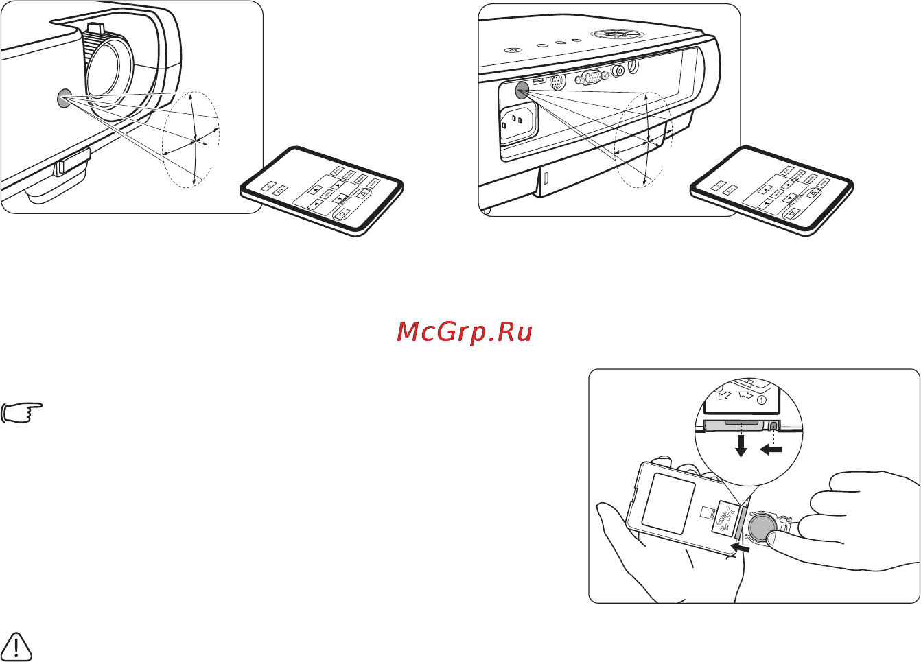Viewsonic PJ503D [11/49] Замена батарей пульта ду