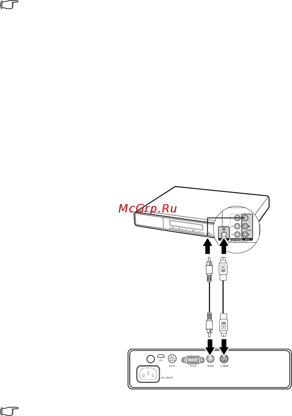 Viewsonic PJ503D [19/49] Подключение источника s видео или композитного видео