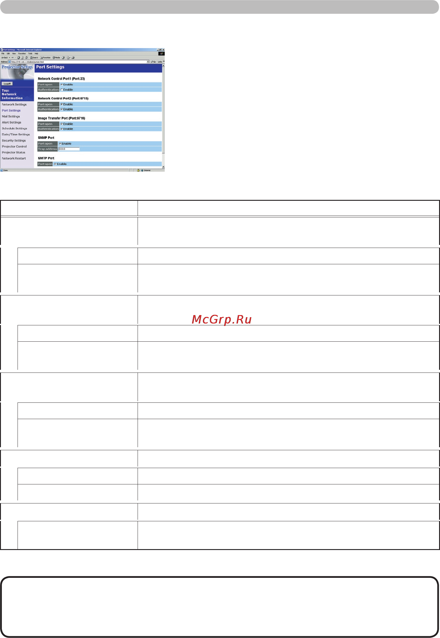 Viewsonic PJ1158 [68/115] Port settings