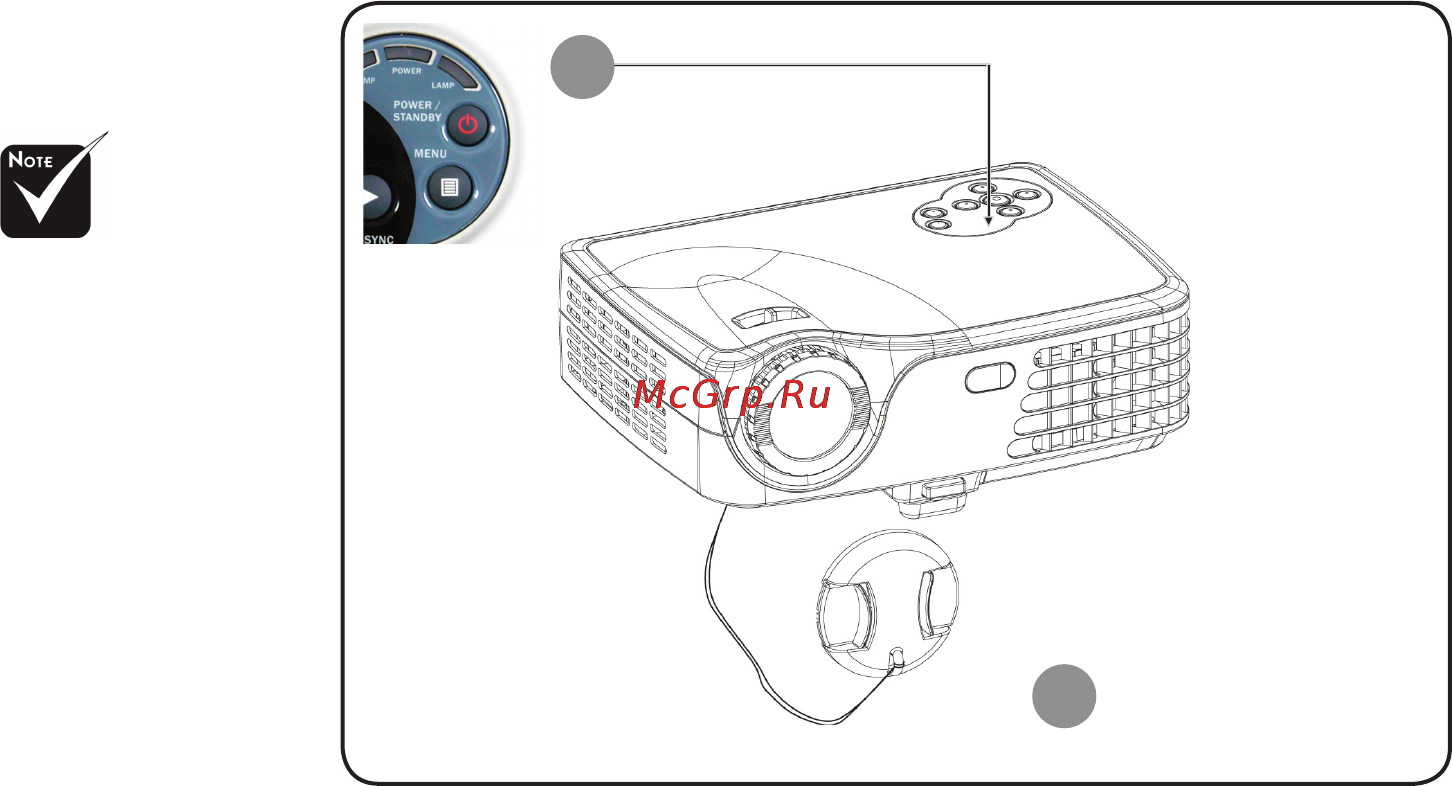 Viewsonic PJ256D [15/39] Включение и выключение проектора