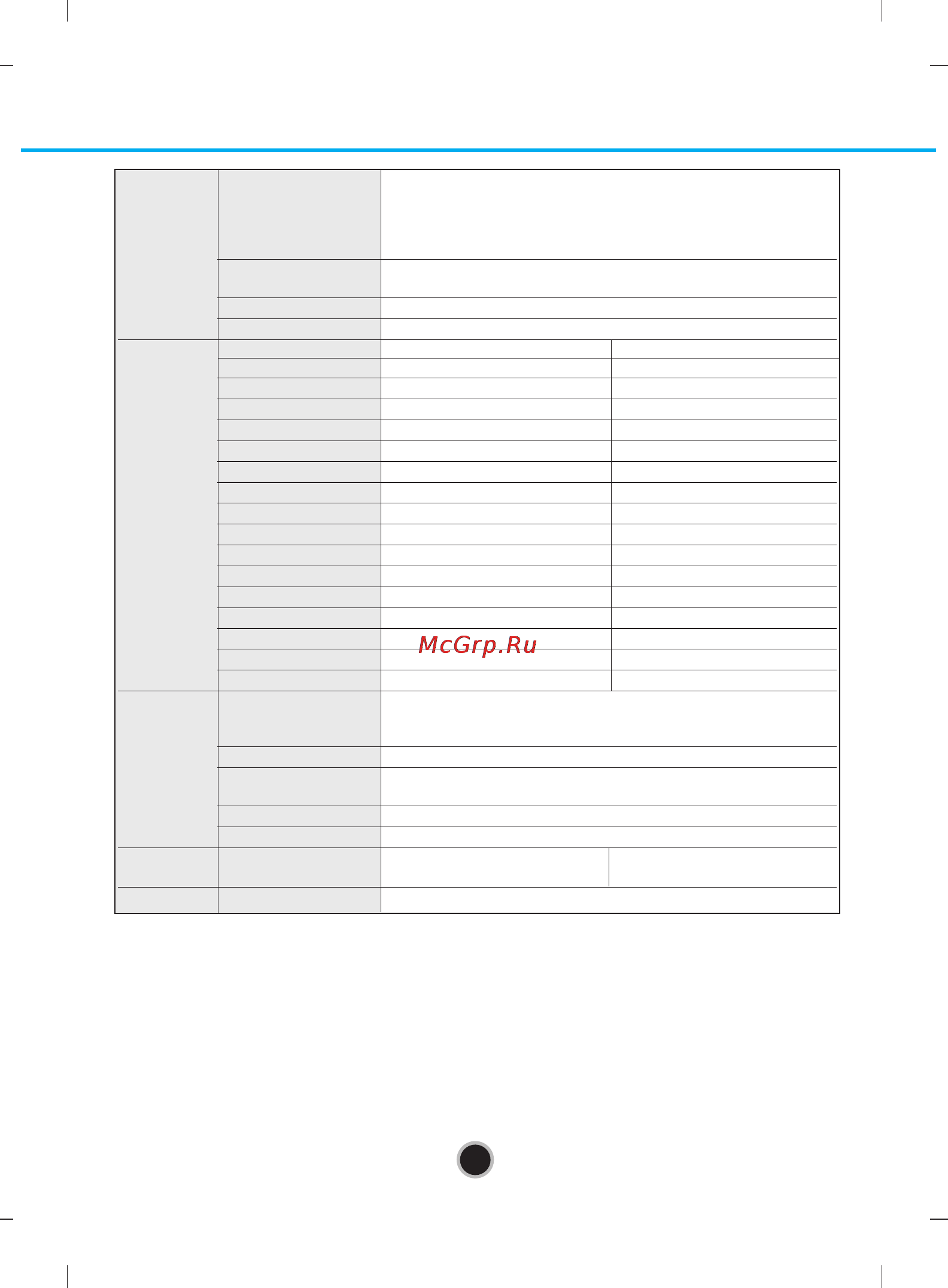 LG CH10LS20 [13/15] Specifications