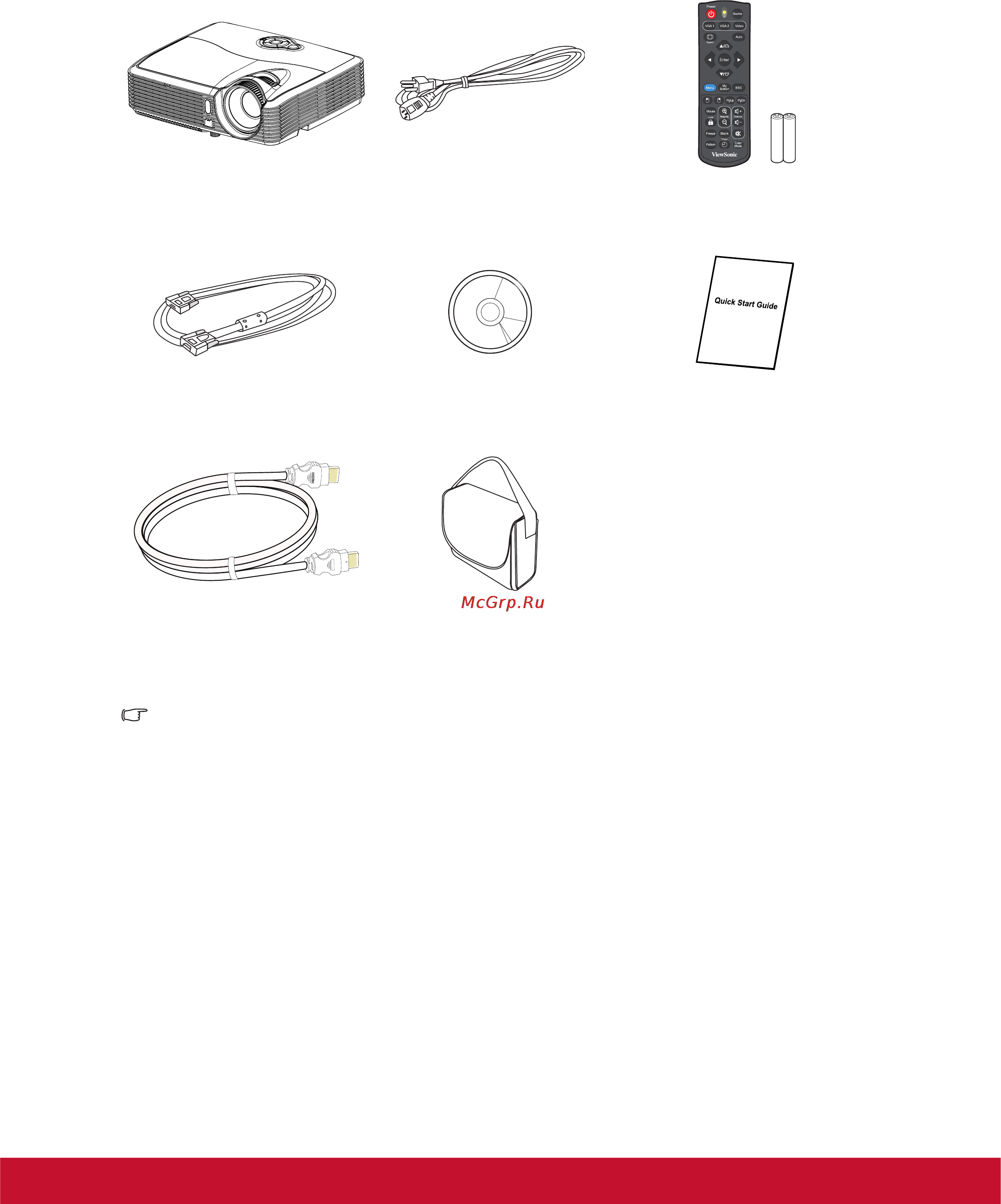 Viewsonic PRO6200 [9/52] Комплектация