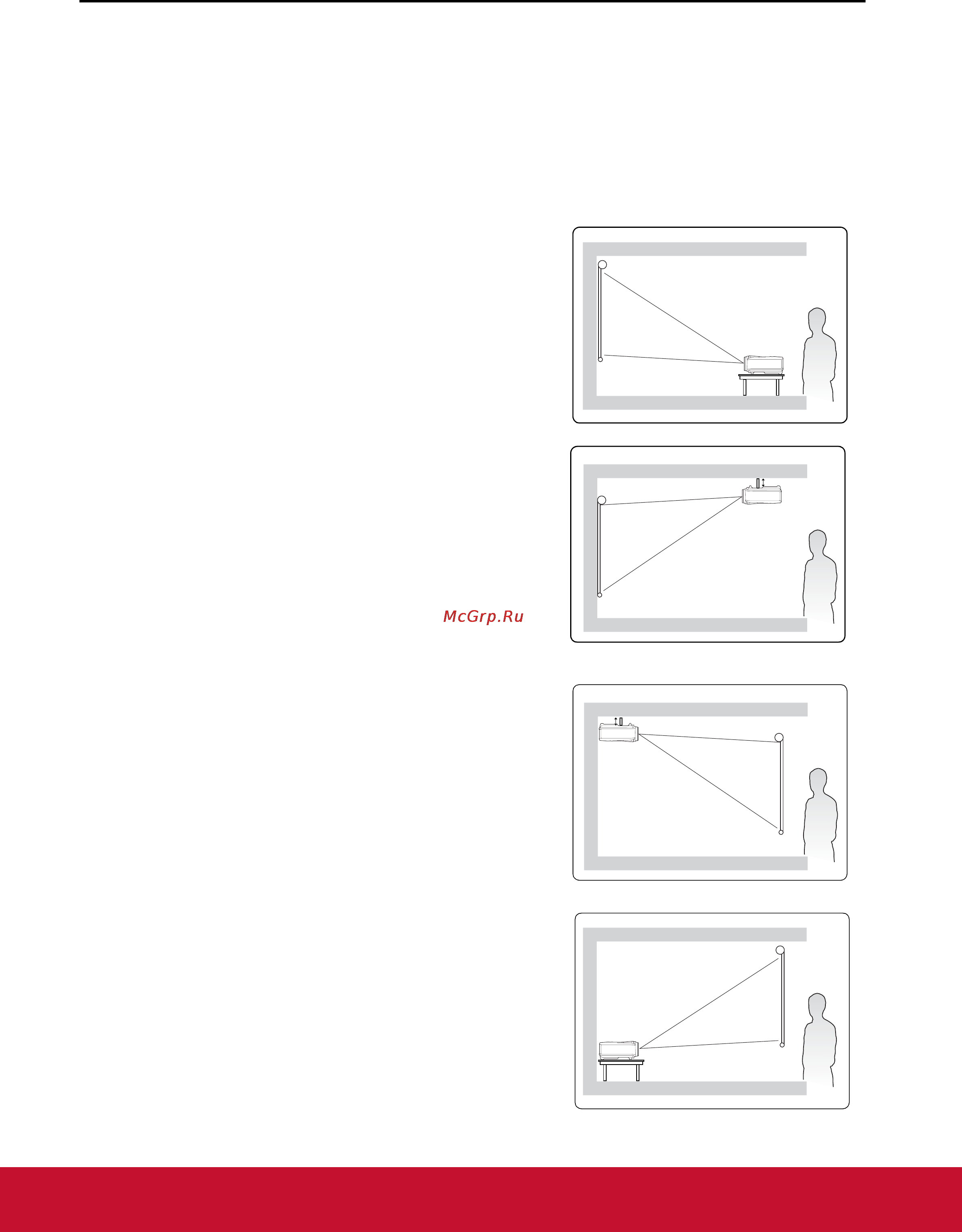 Viewsonic PJD7382 [18/85] Выбор места для установки проектора
