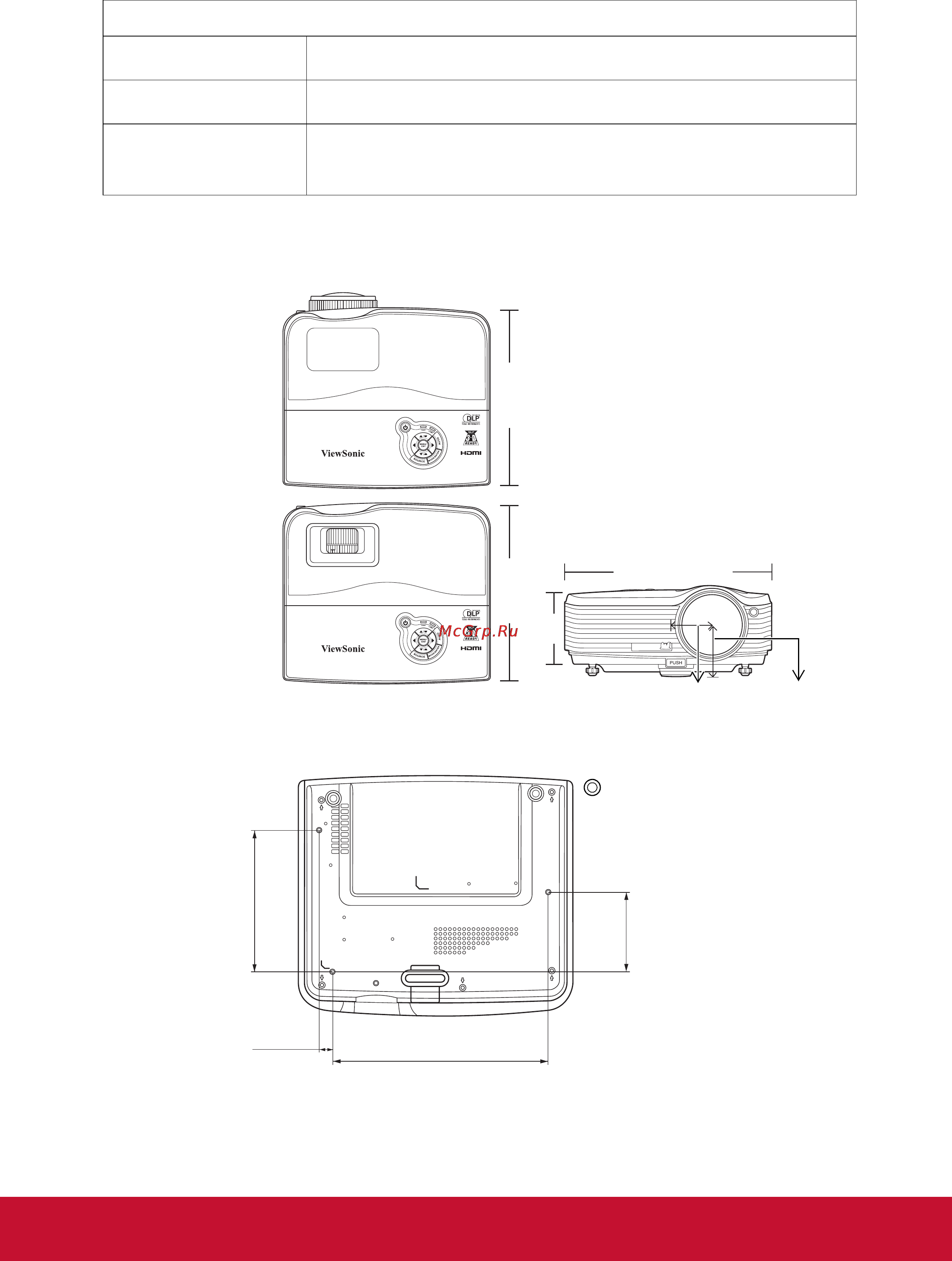 Viewsonic PJD7382 [71/85] Размеры