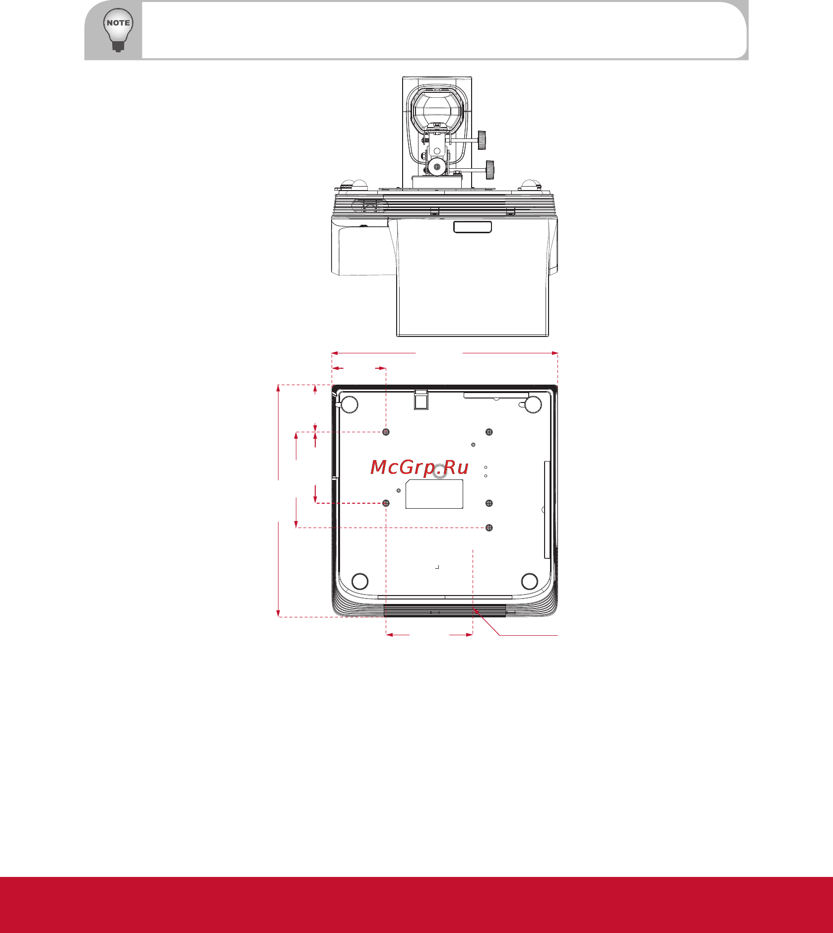 Viewsonic PJD8653WS [60/66] Монтаж потолочного крепления