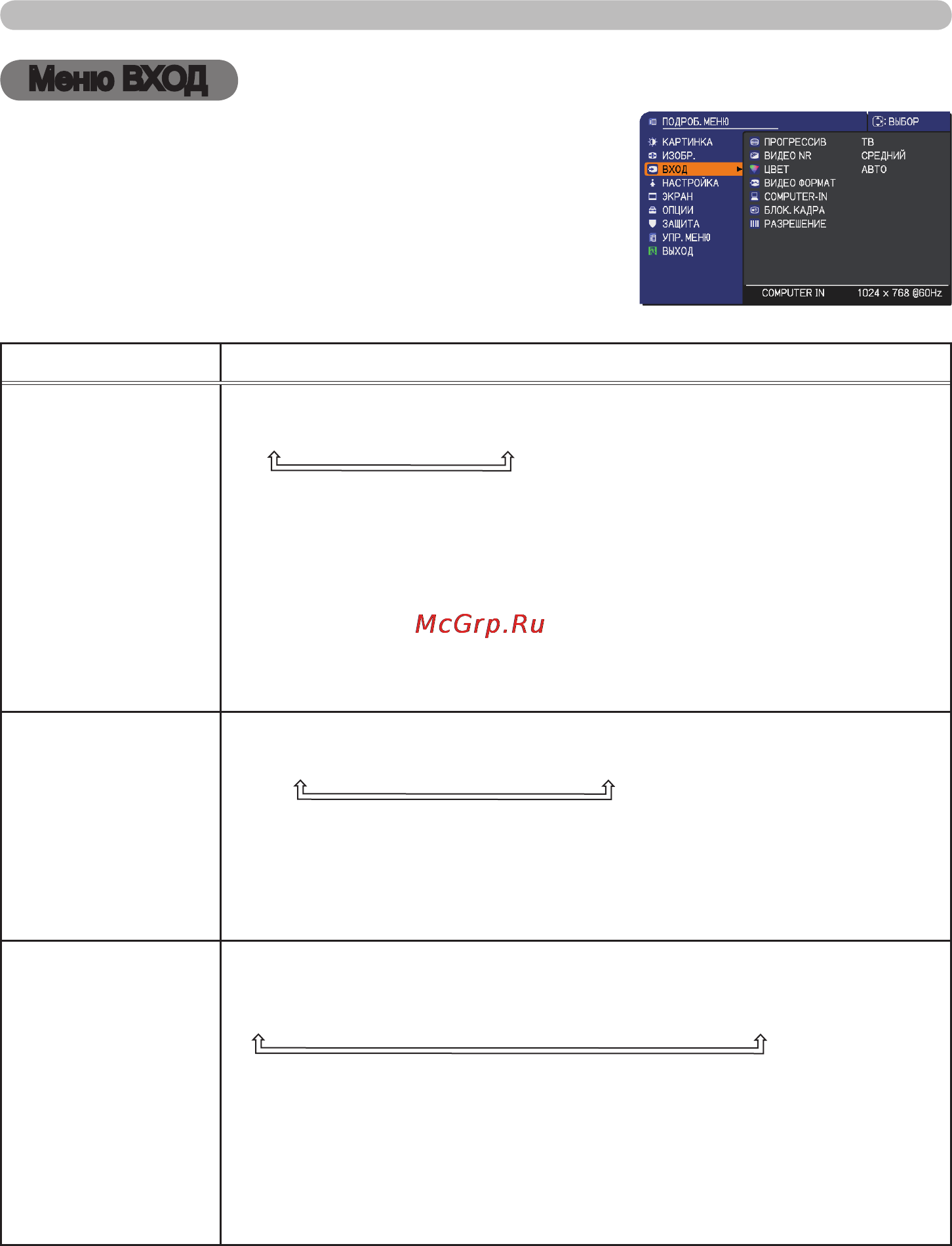 Viewsonic PJL7211 [35/69] Меню вход