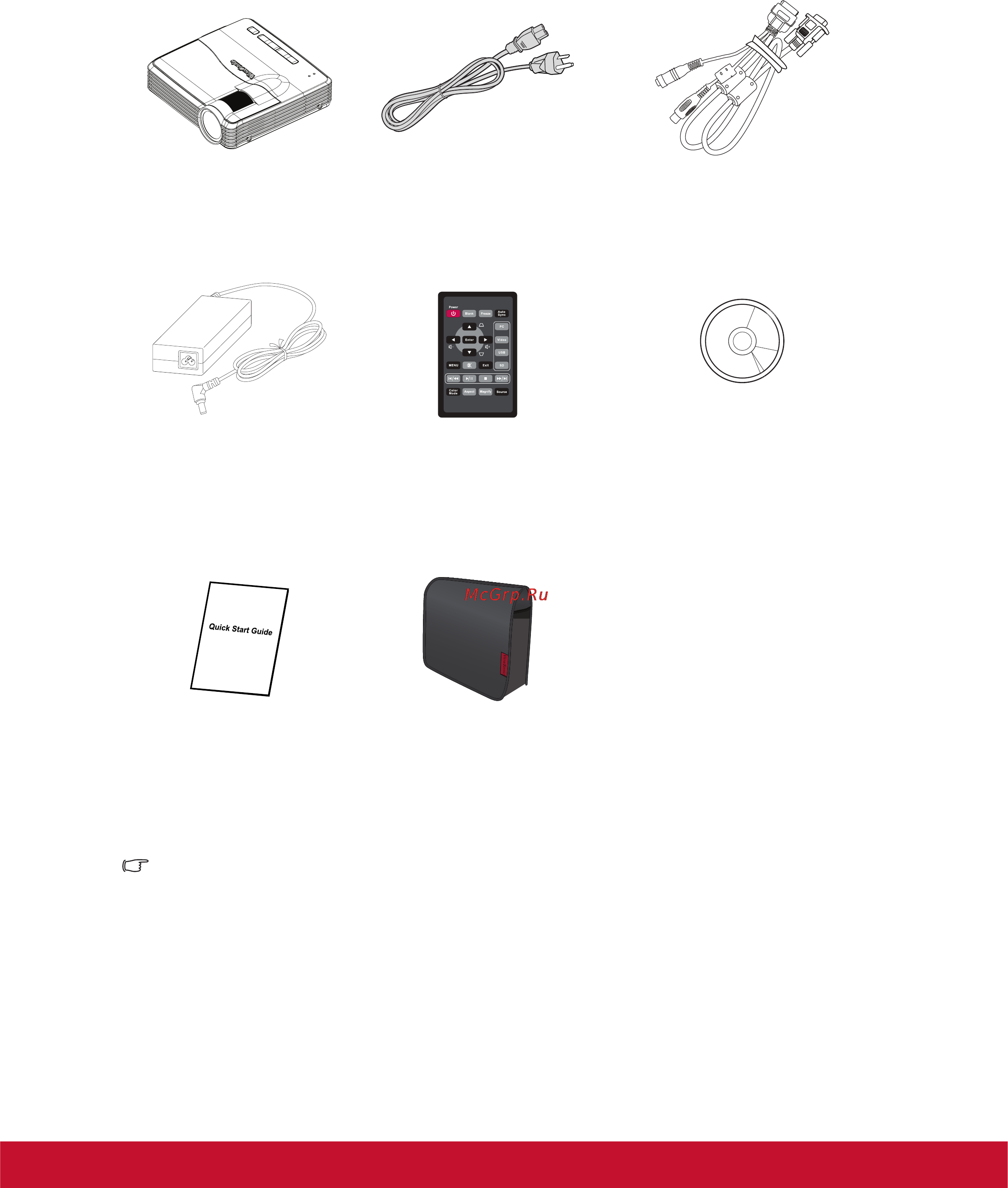 Viewsonic PLED-W200 [9/61] Комплектация
