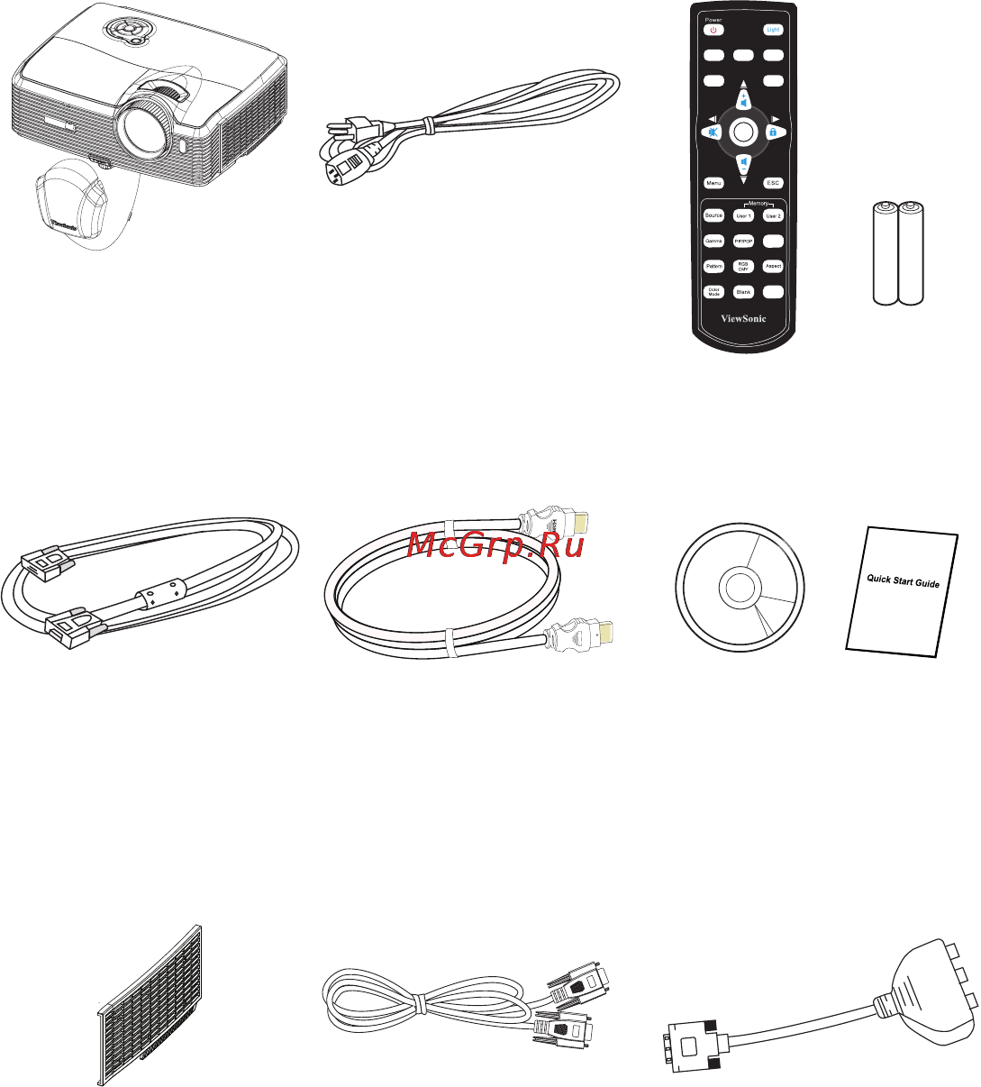 Viewsonic PRO8400 [10/77] Комплектация