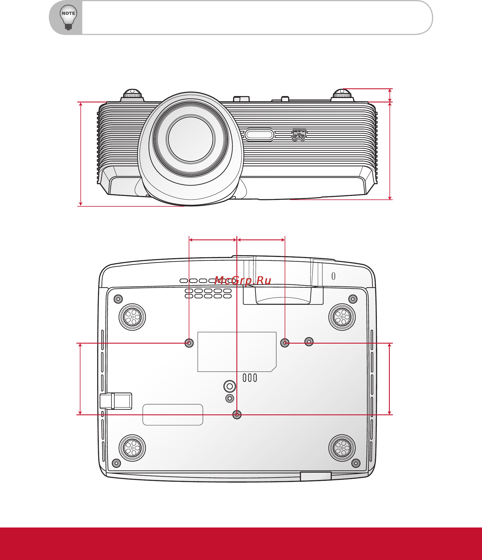 Viewsonic PRO9000 [49/55] Потолочный монтаж