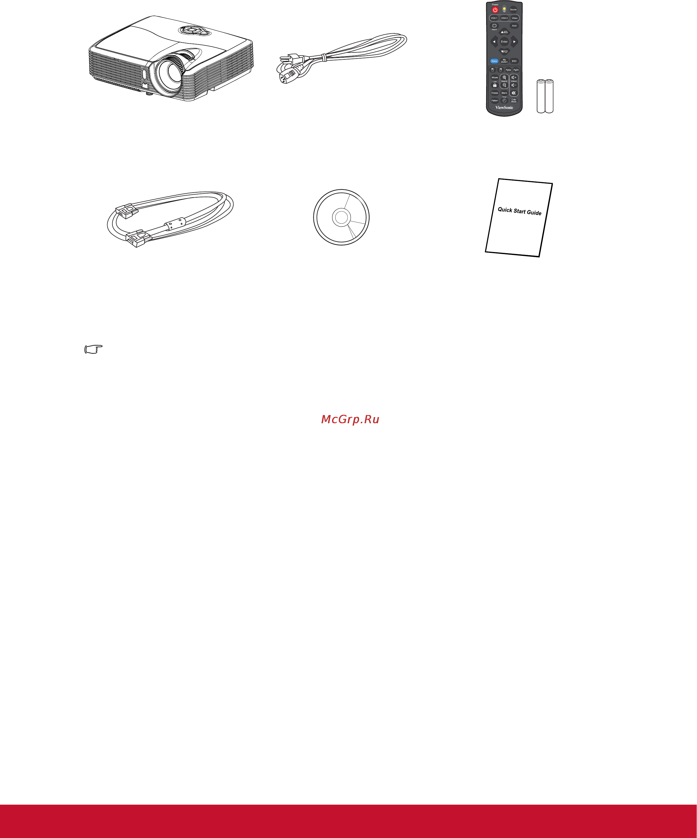 Viewsonic PJD6243 [9/60] Комплектация