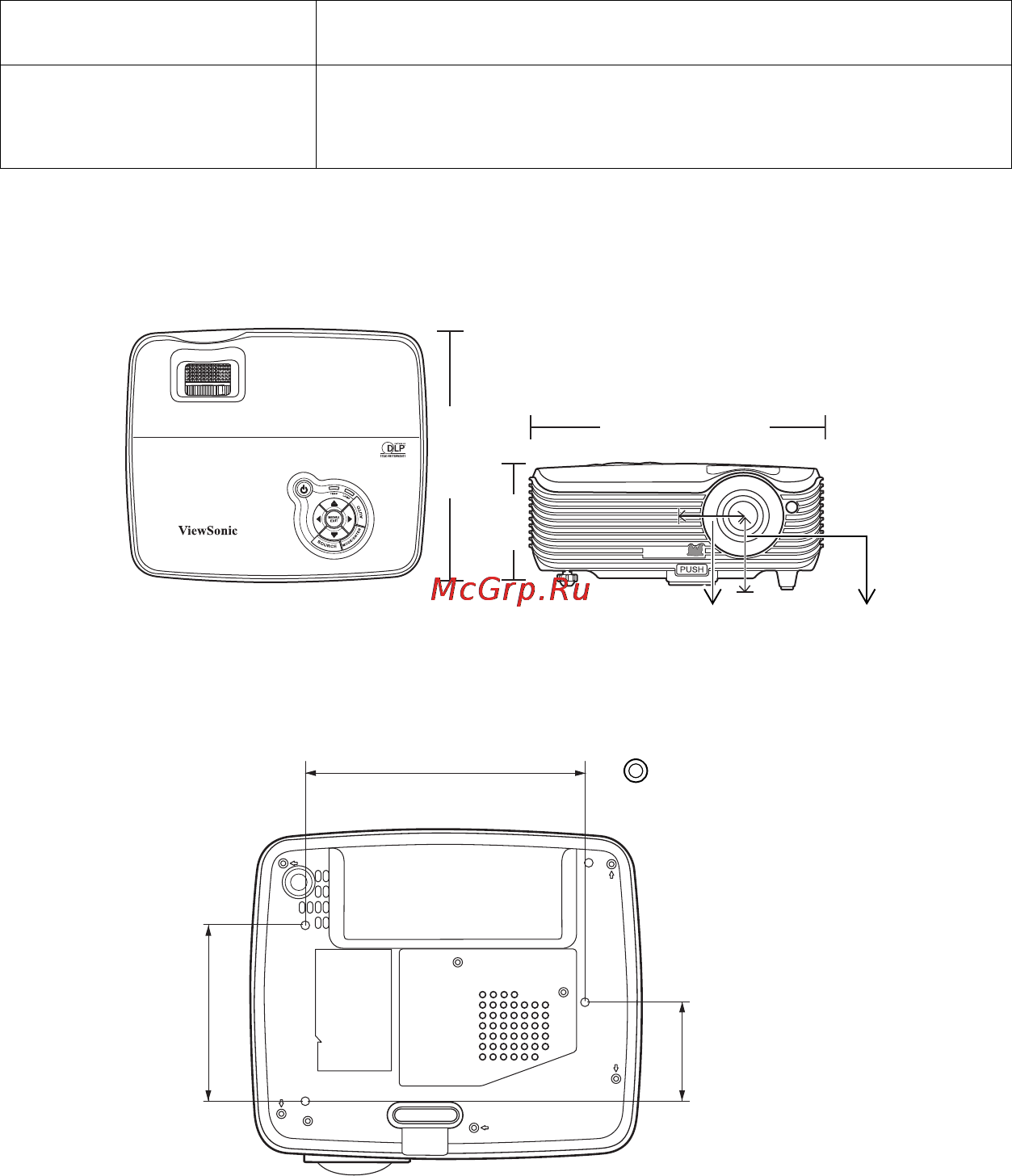 Viewsonic PJD5221 [58/71] Размеры