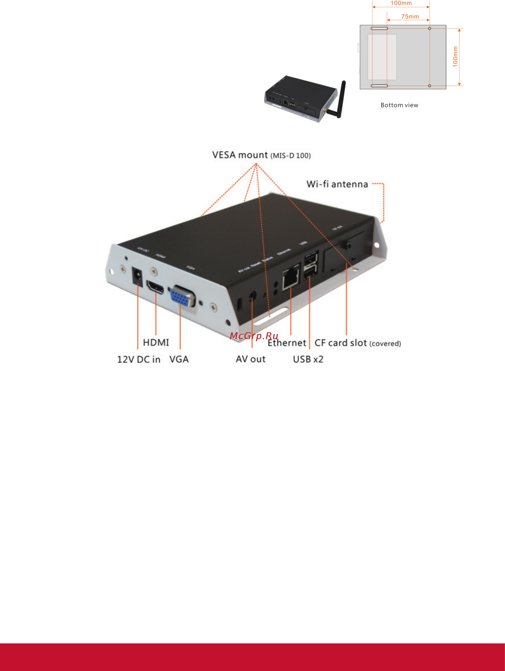 Viewsonic NMP-570W [7/21] Mounting options