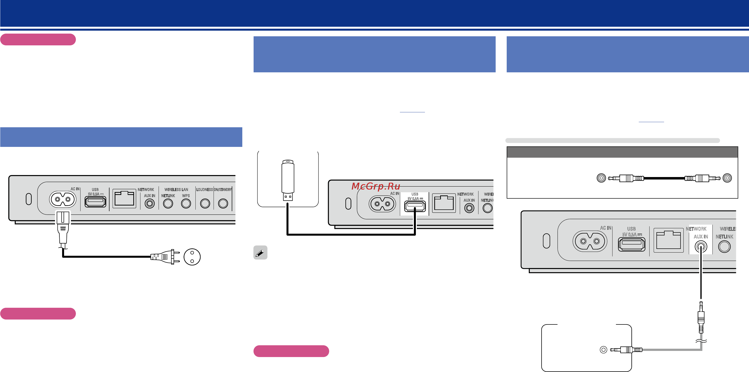 Denon Cocoon DSD-500 White [8/42] Кабели используемые для подсоединения