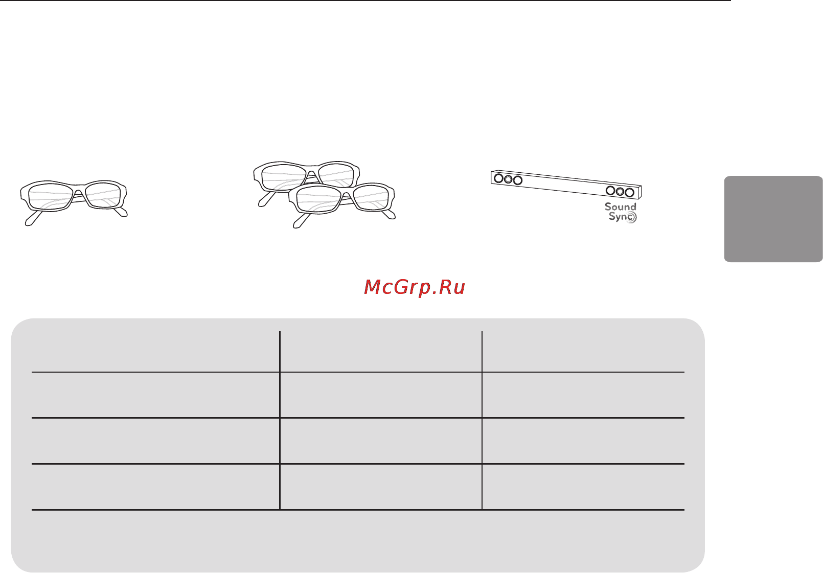 LG 42LN542V [73/100] Приладдя яке не входить у комплект