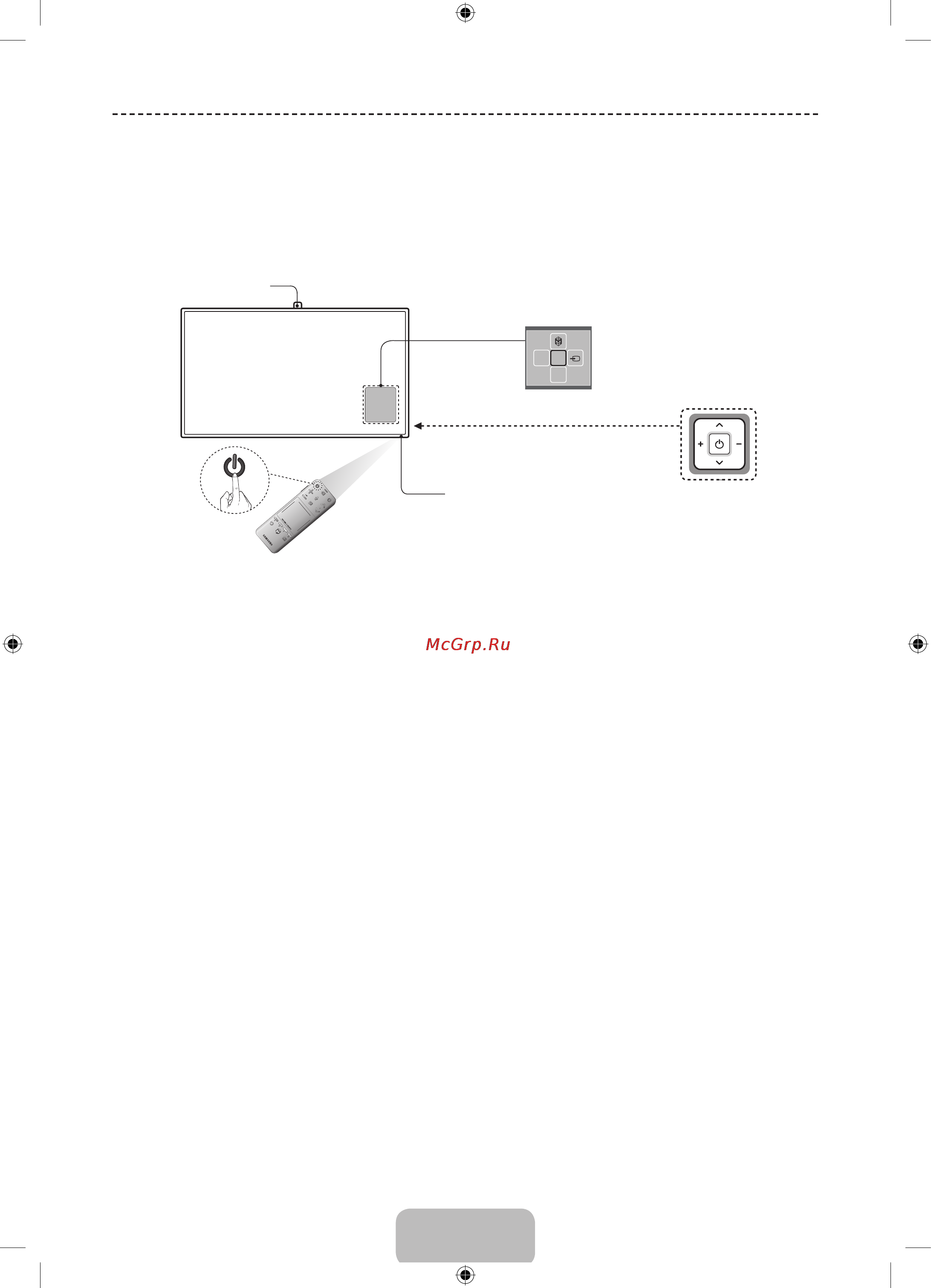 Samsung UE55F8000AT [8/24] На пульте дистанционного управления или на панели телевизора