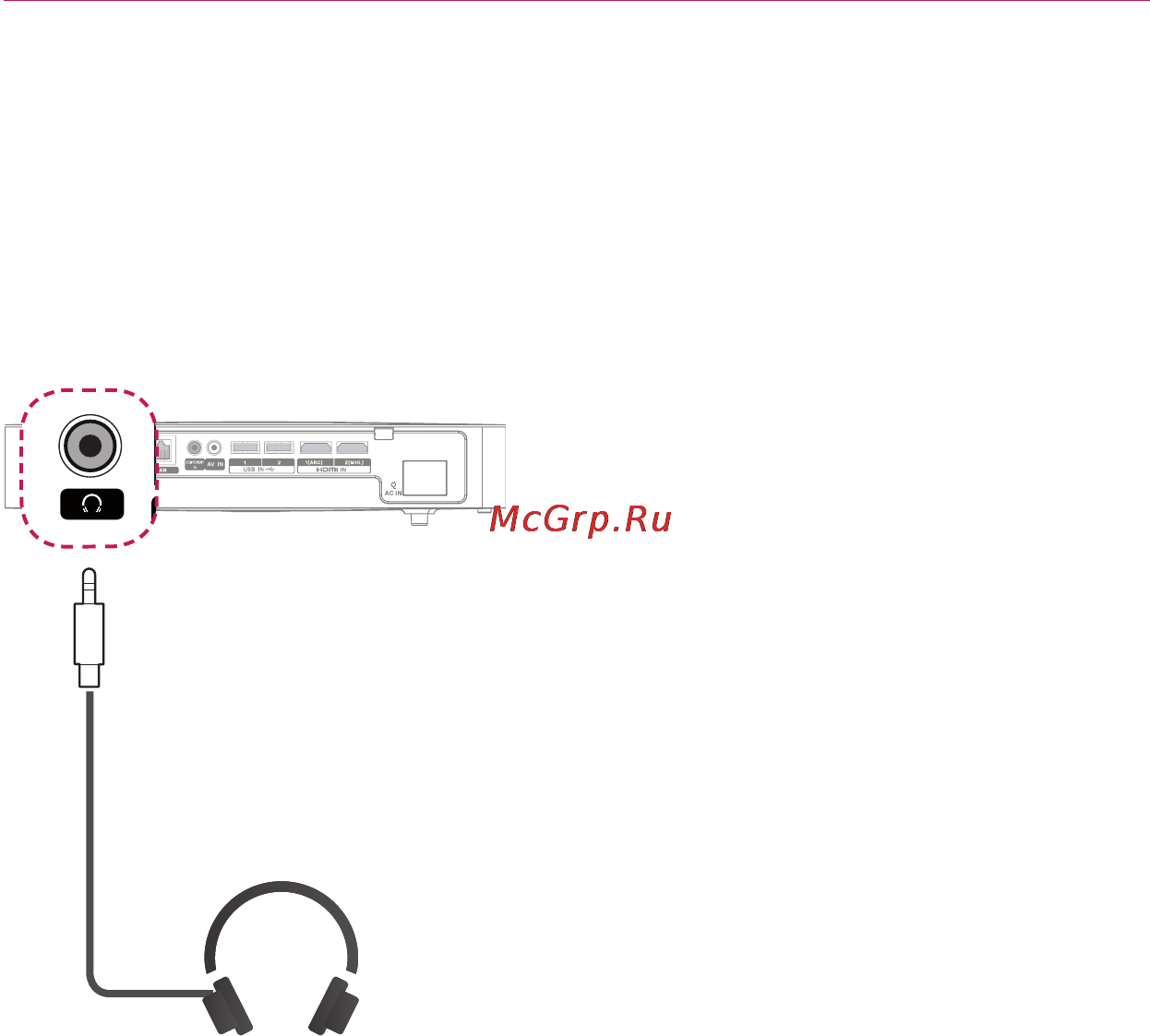 LG PF80G [63/72] Подключение к наушникам