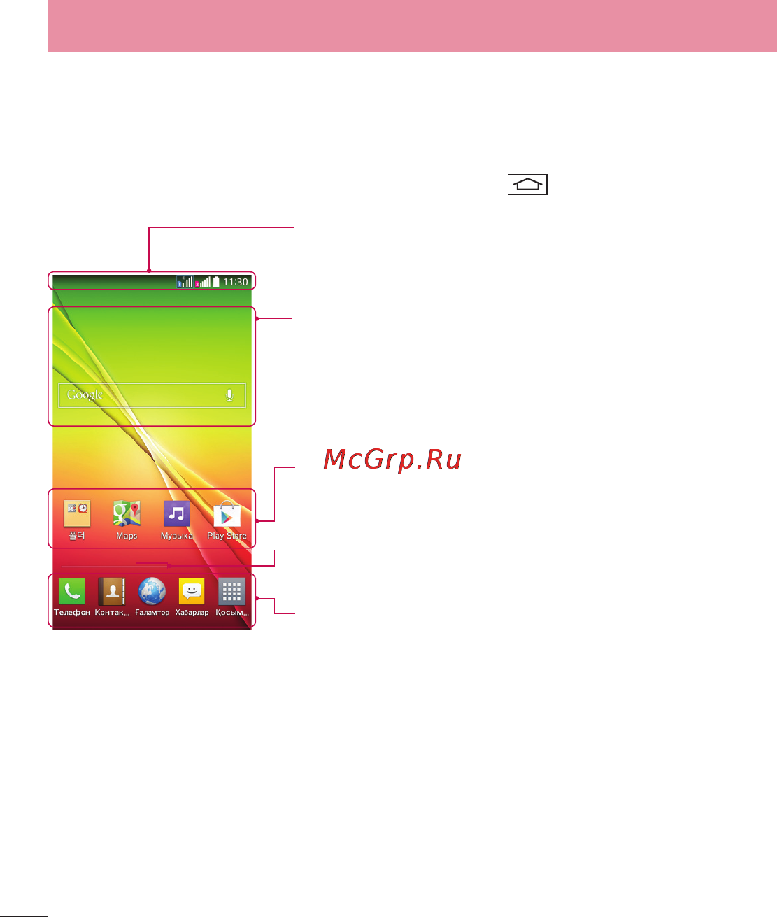 LG LGD410 (L90) [242/416] Негізгі экран