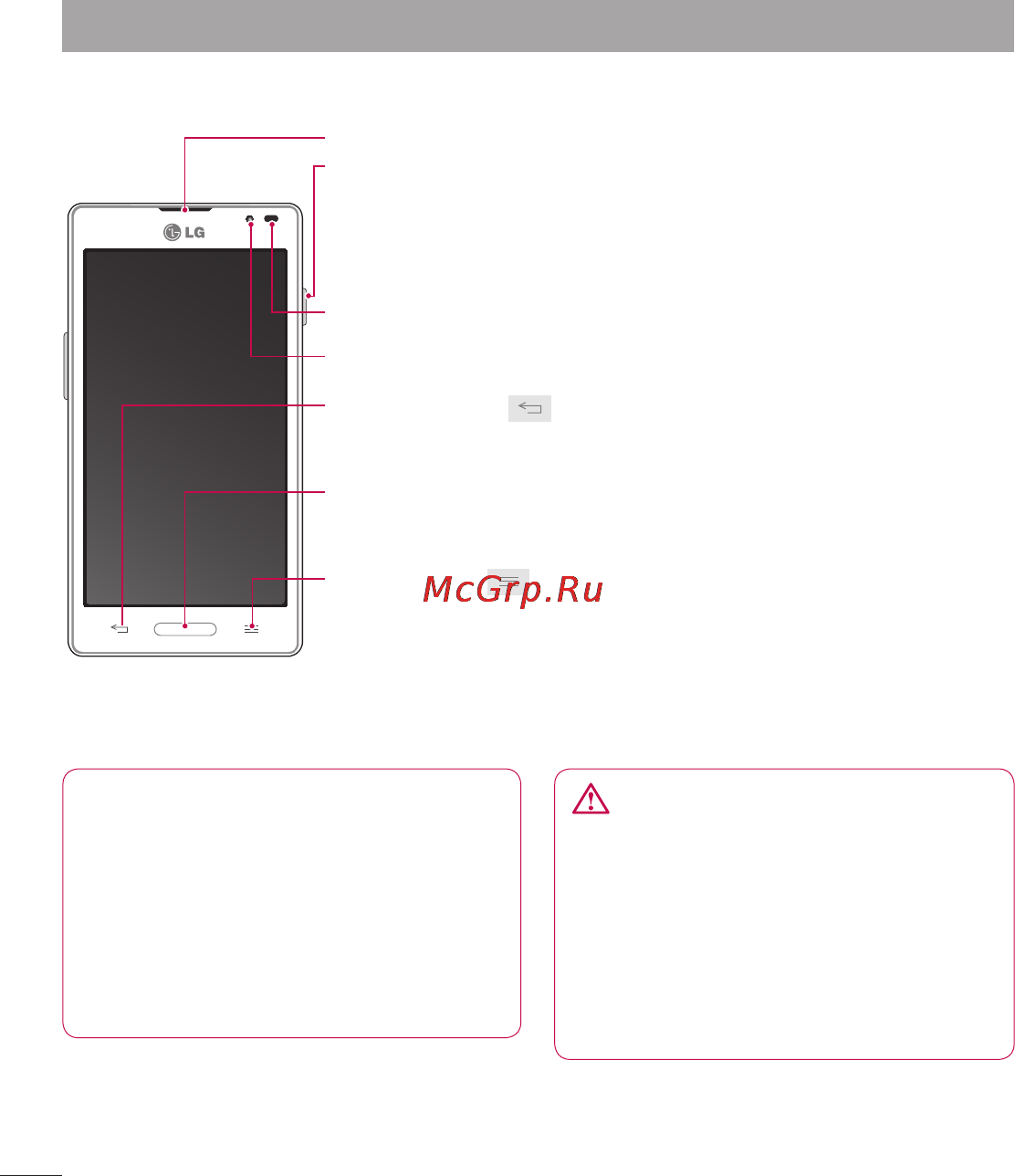 LG LGP765 Optimus L9 [107/207] Компоненти телефону