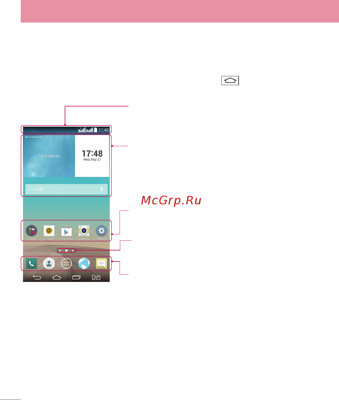 LG LGD724 G3s [240/412] Кеңейтілген негізгі экран