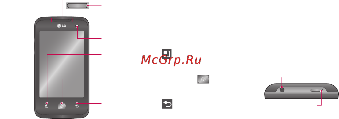 LG E510 [208/388] Ознайомлення з телефоном