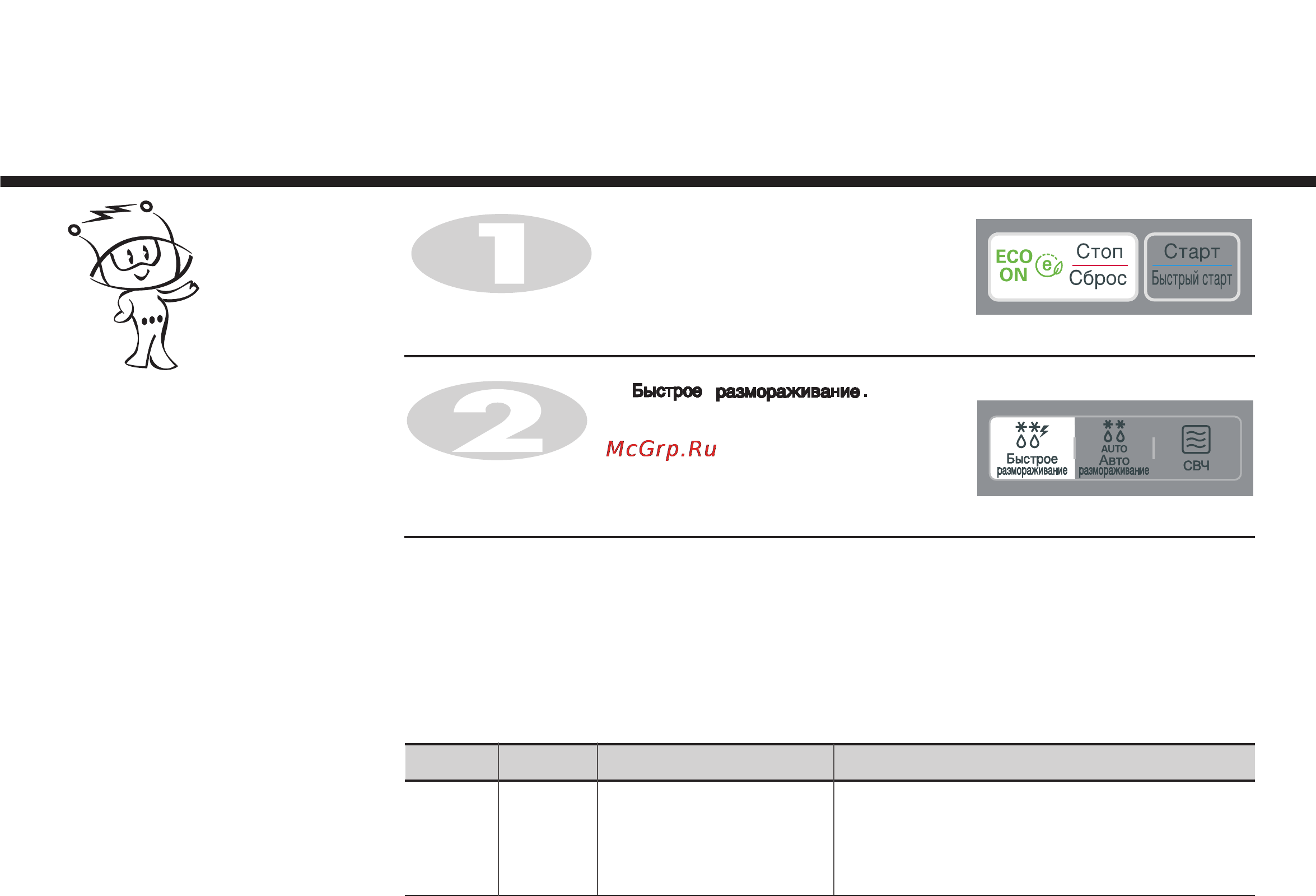 LG MS20F42GY [37/46] Быстрое размораживание