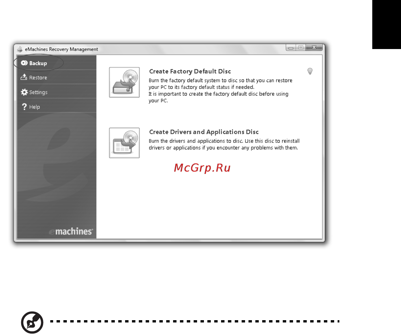 E-Machines E642G [159/1698] Sicherungs disc brennen