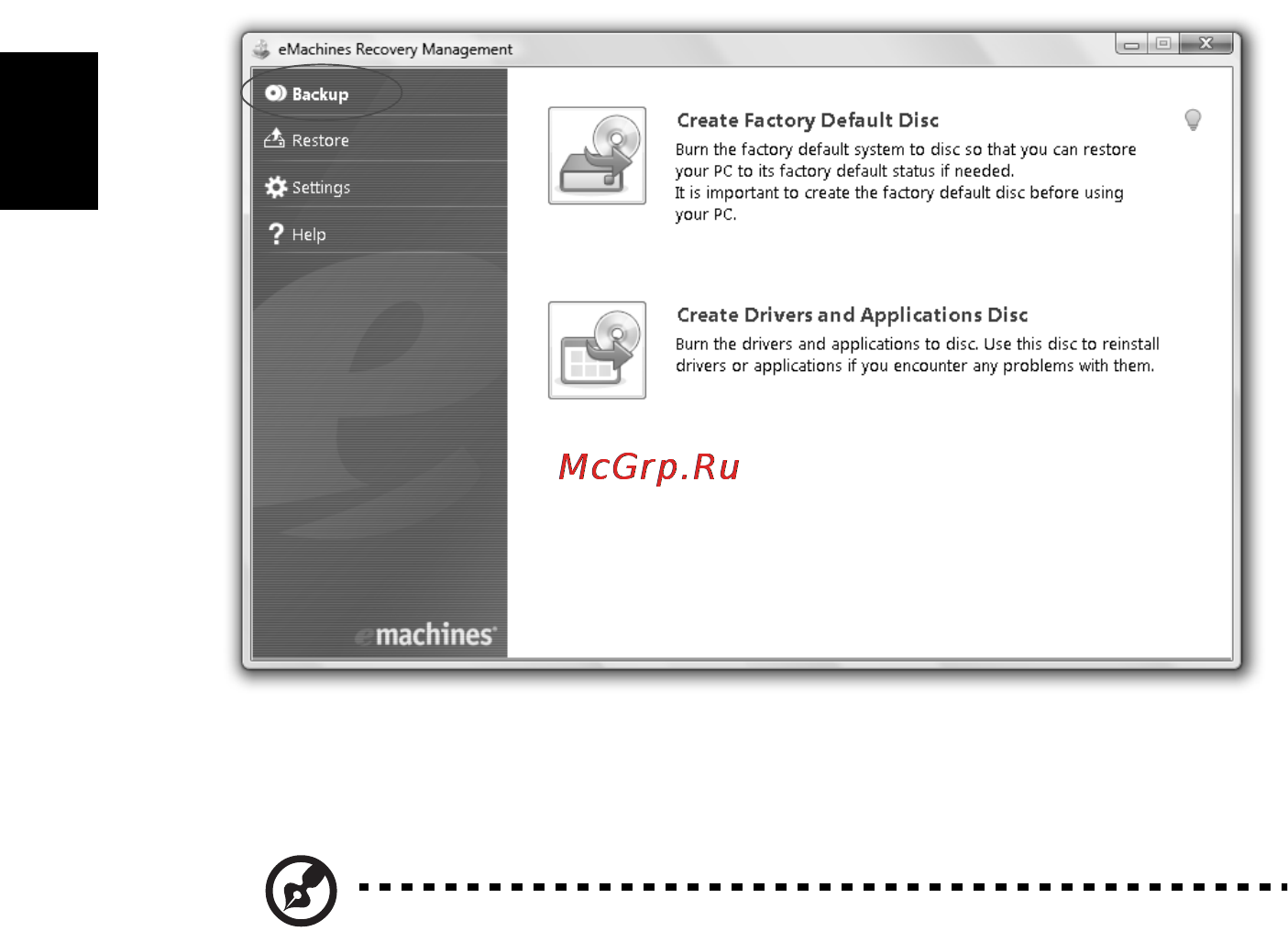 E-Machines E642G [214/1698] Masterizzazione di dischi di backup