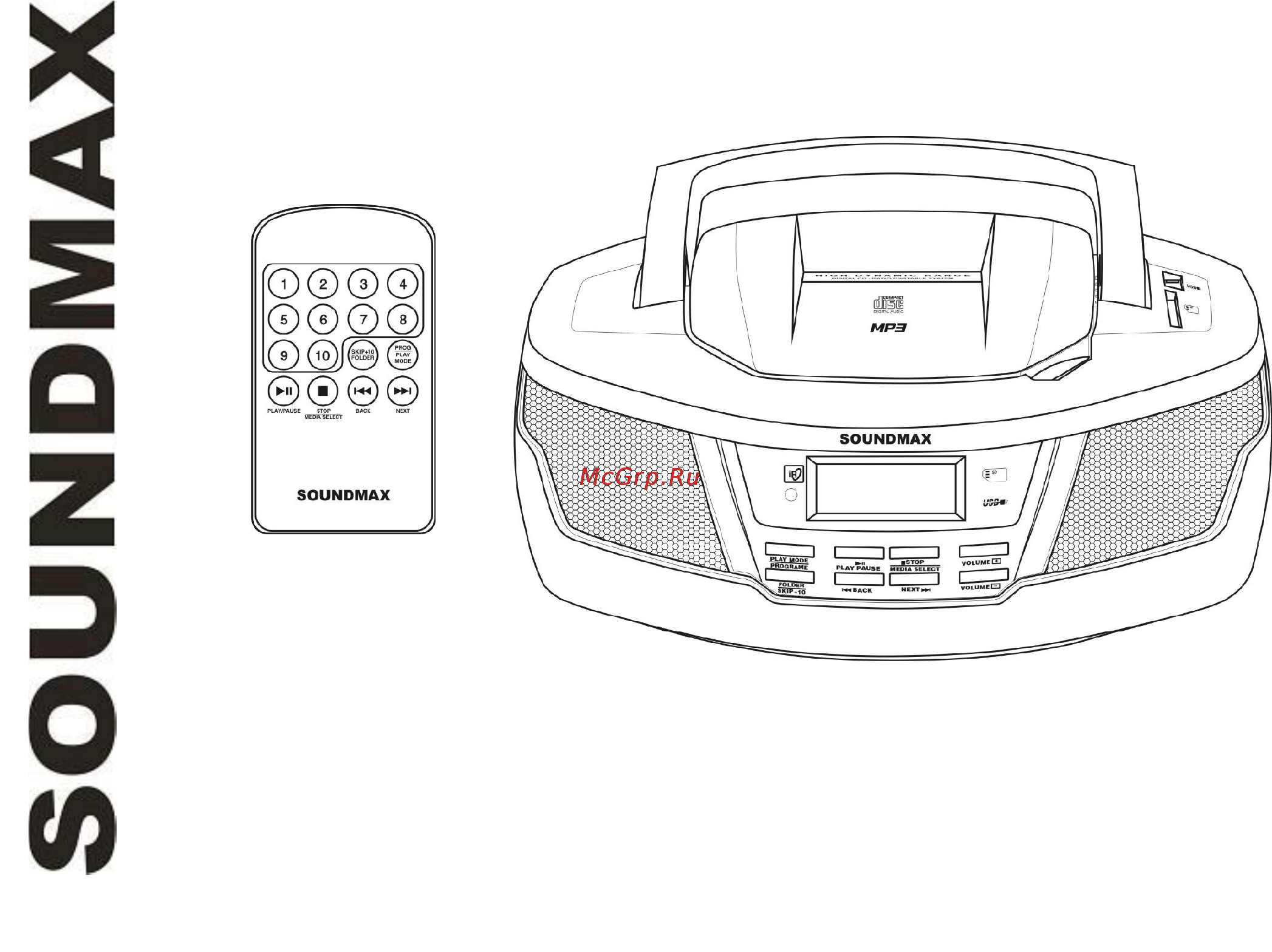 Soundmax SM-2406 Инструкция по эксплуатации онлайн
