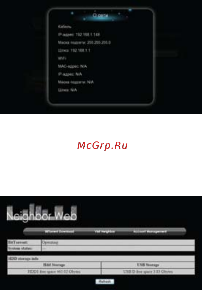 3Q F425HW [59/67] Функции веб интерфейса