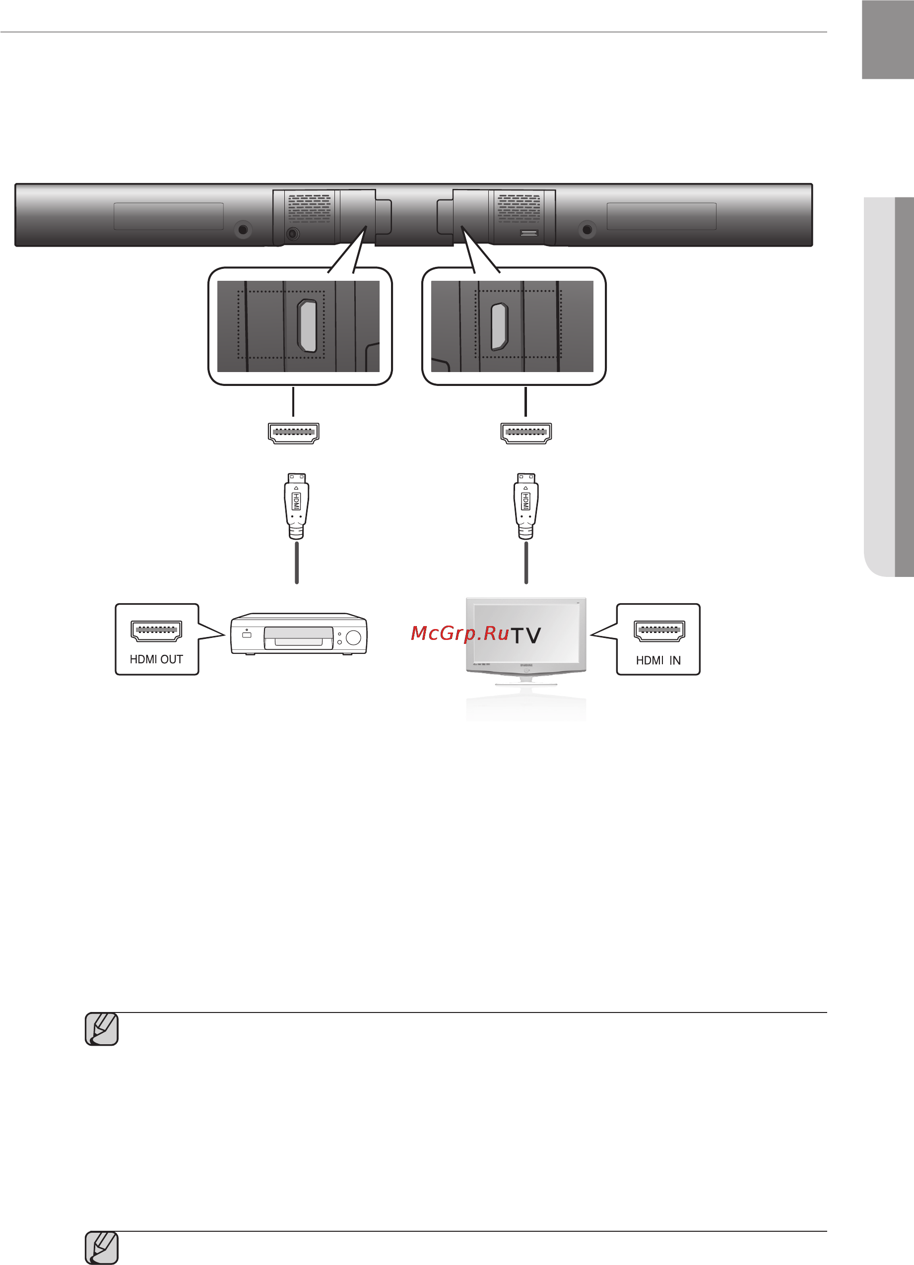 Samsung HW-F550 [13/25] Подключение внешнего устройства с помощью кабеля hdmi