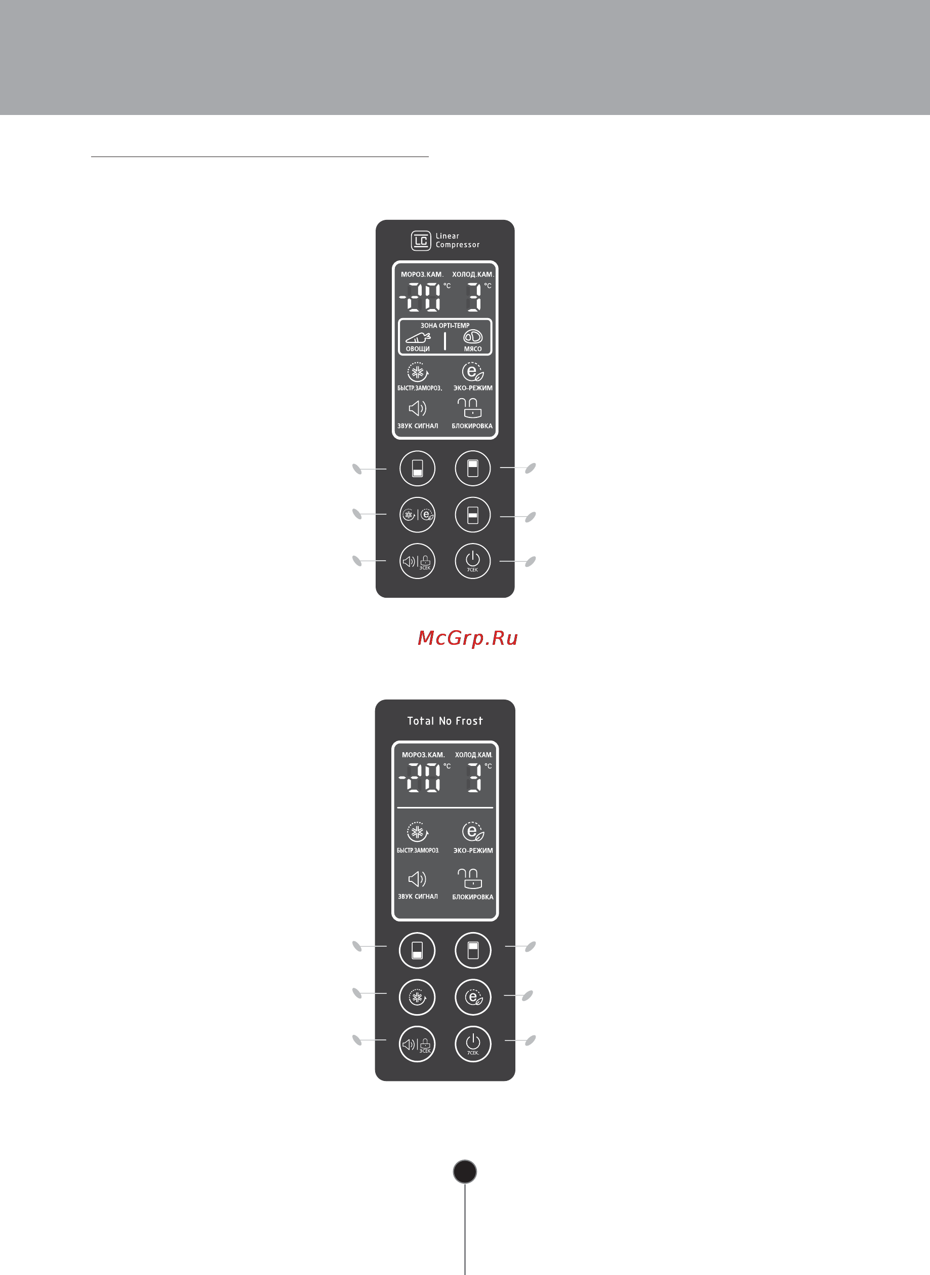 LG GA-M539ZVSP [15/32] Панель управления